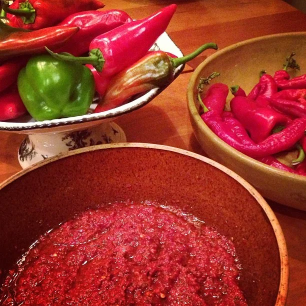 First Harissa of the season&hellip;  Made in batches to enliven our hearty winter suppers&hellip; (at at home in Napa)