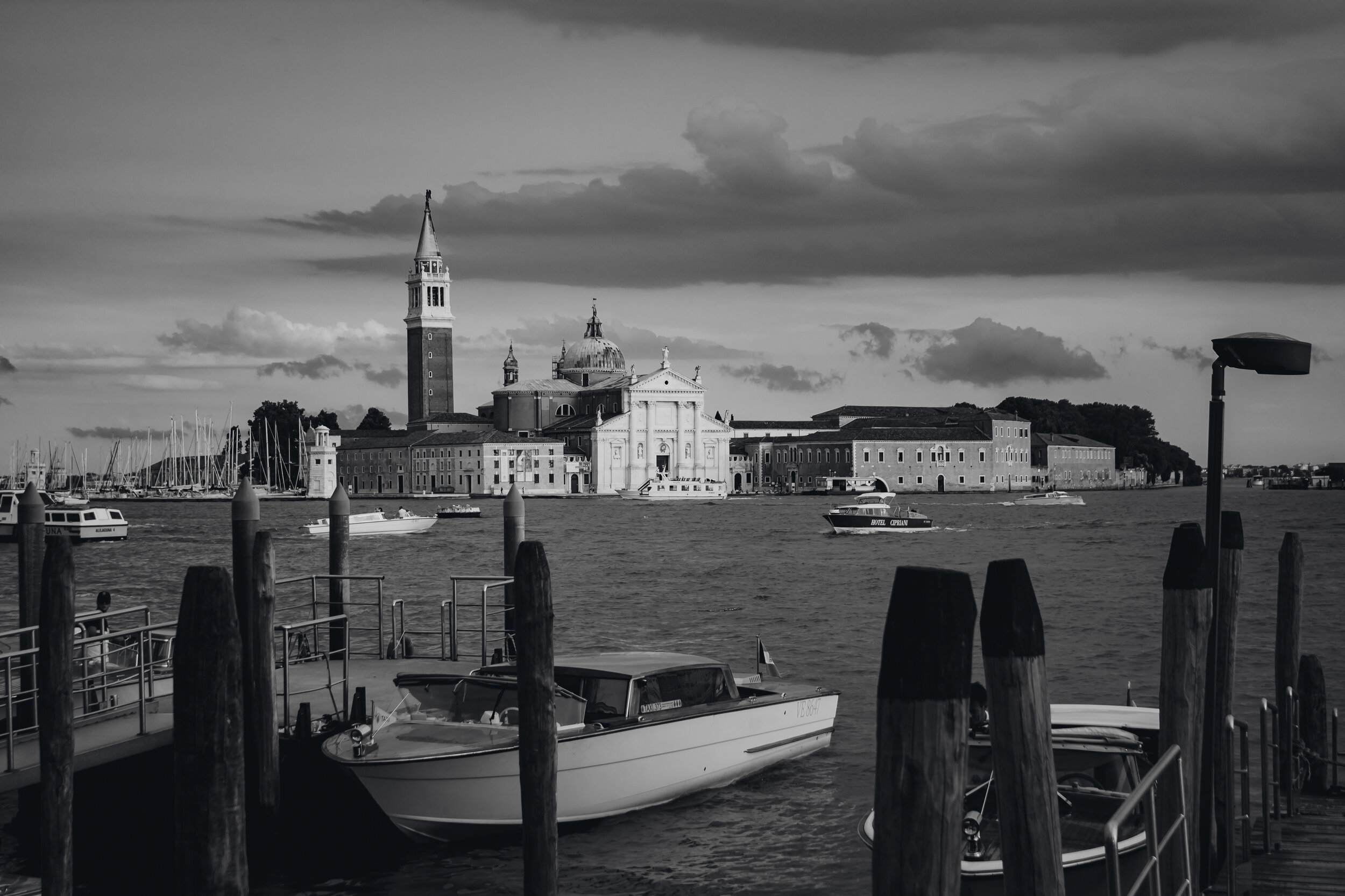Bacino San Marco From St Mark's Square Black and White