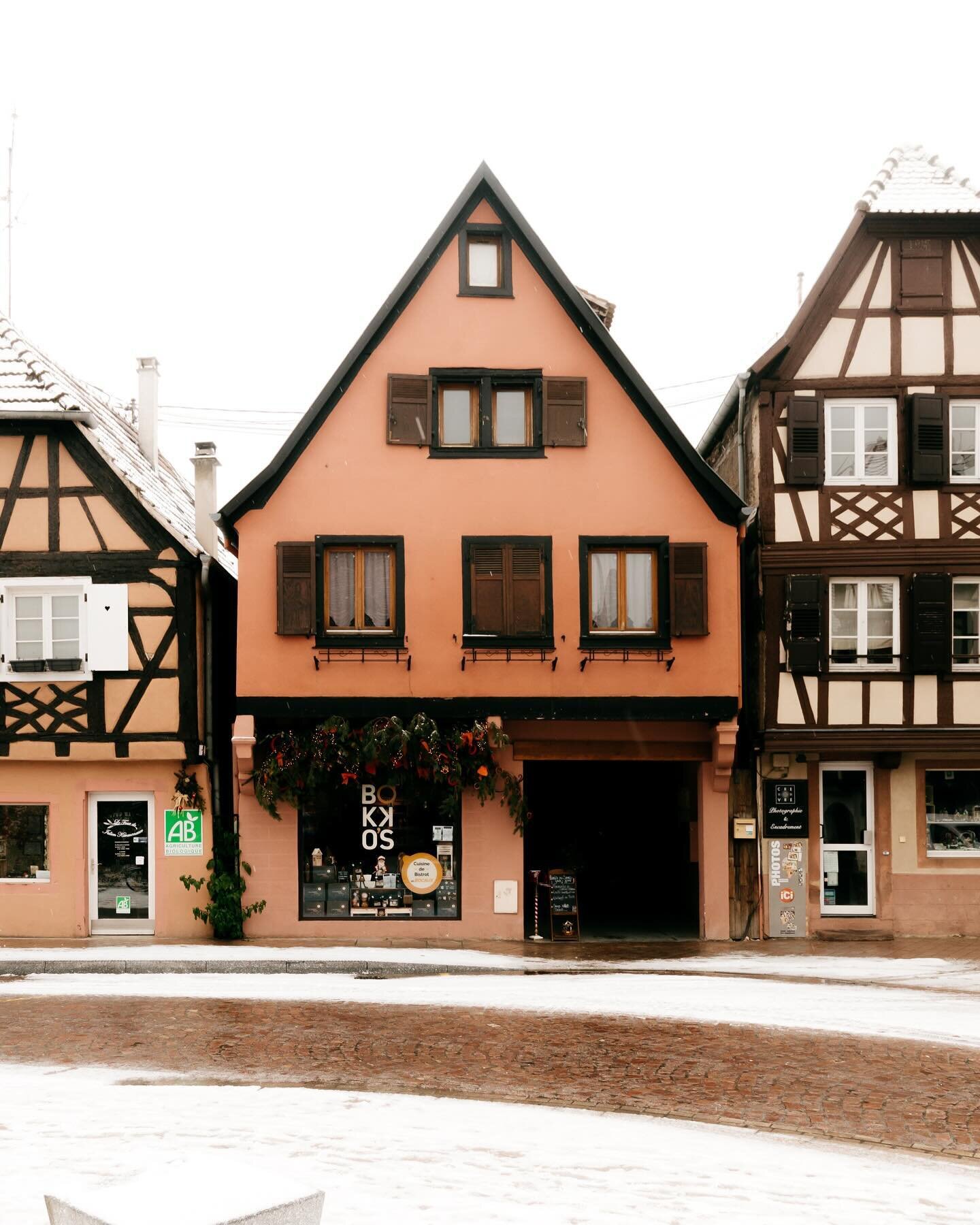 From a snowy winter&rsquo;s day in Obernai, France.