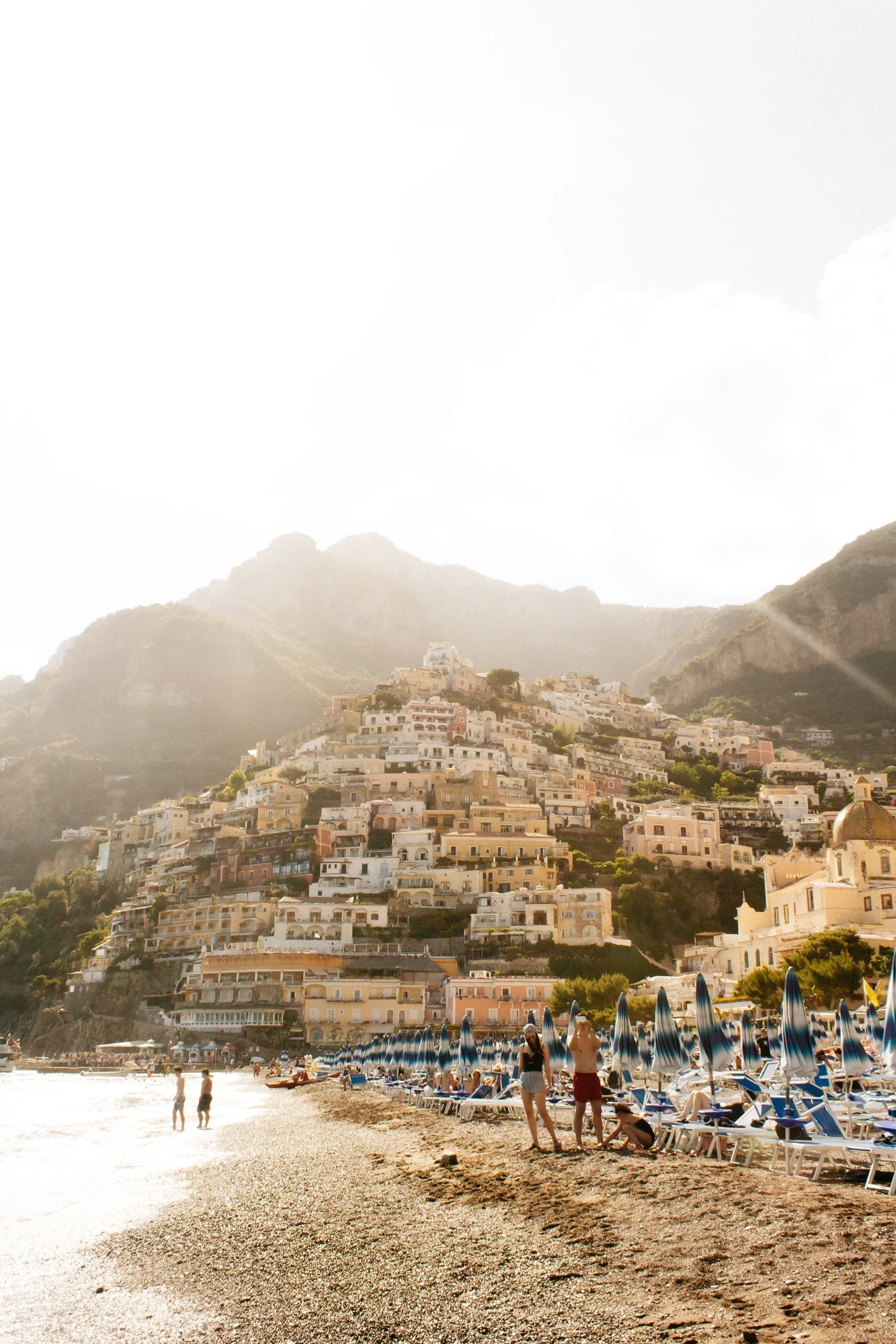 Cliffside and Beach Positano Italy Amalfi Coast
