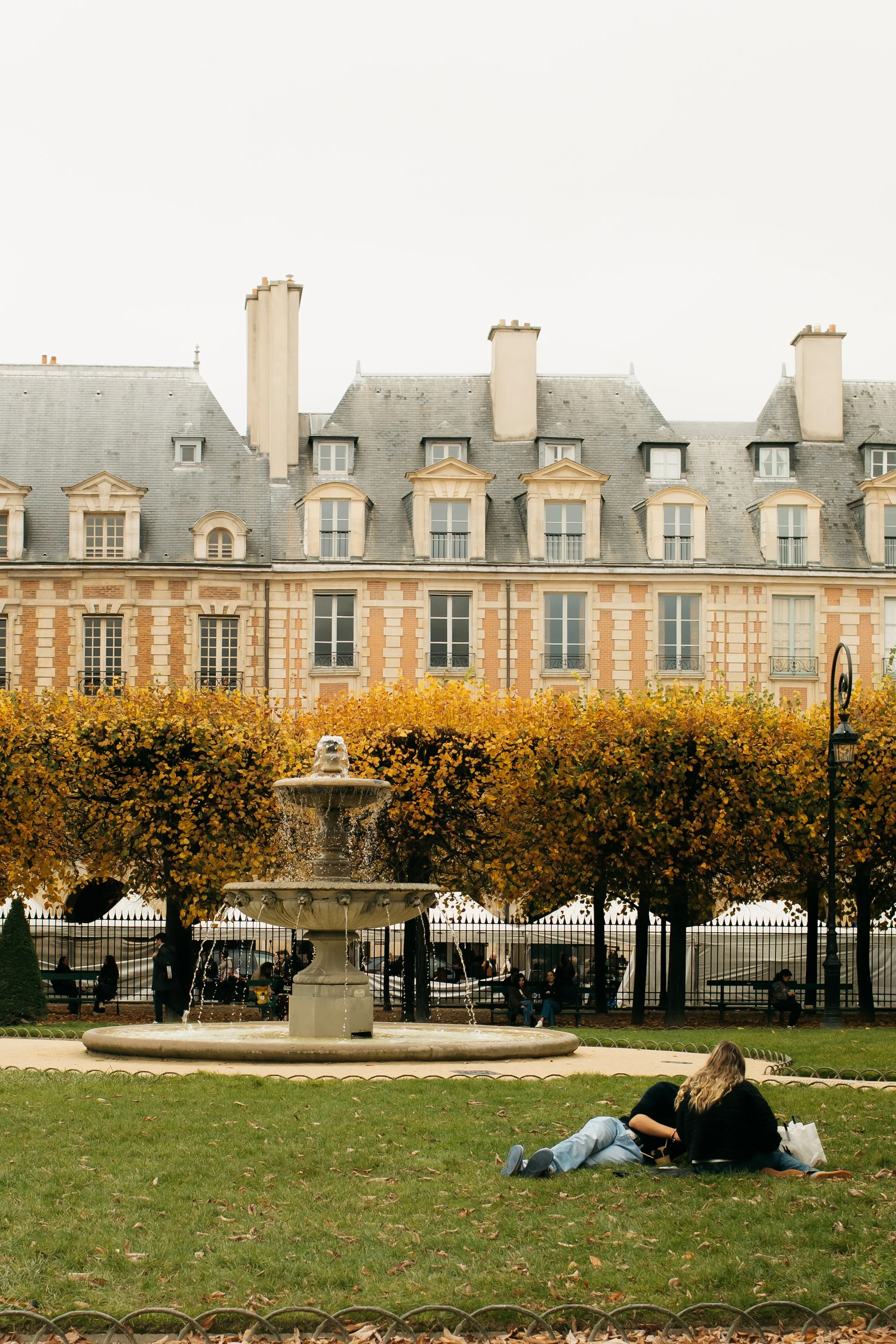 Where to See Fall Foliage in Paris: Place des Vosges
