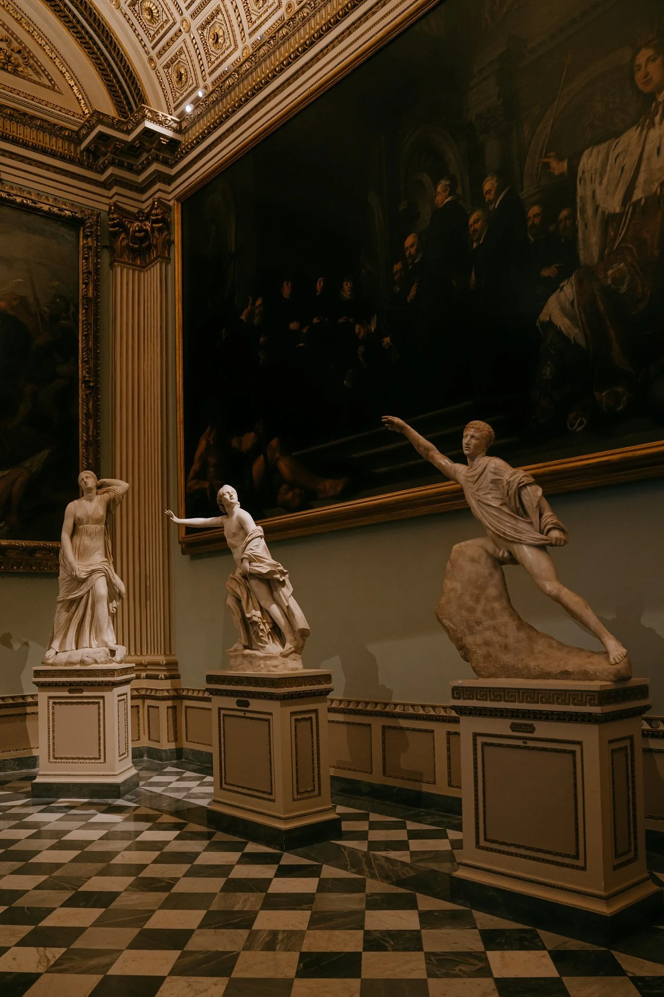 Statues in Uffizi Gallery Florence