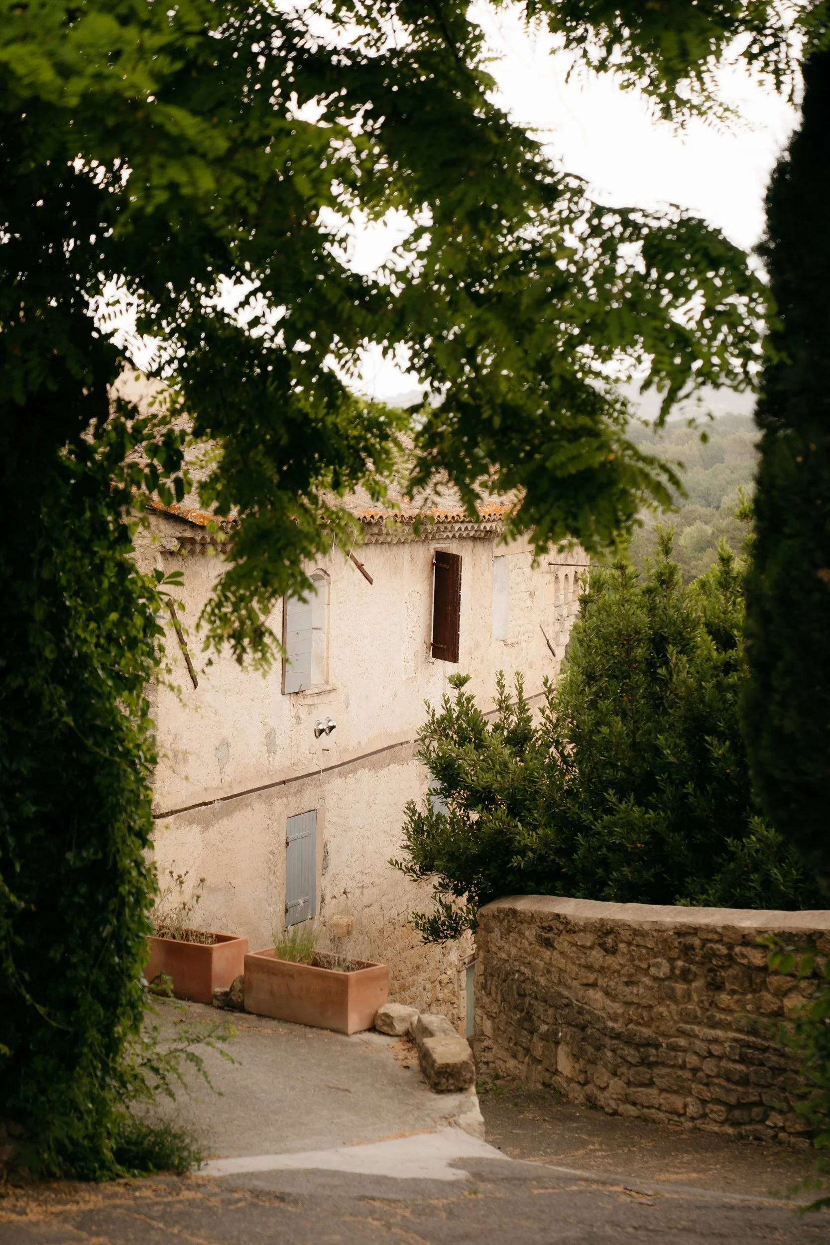 Provencal building with shutter open Ansouis Luberon Provence