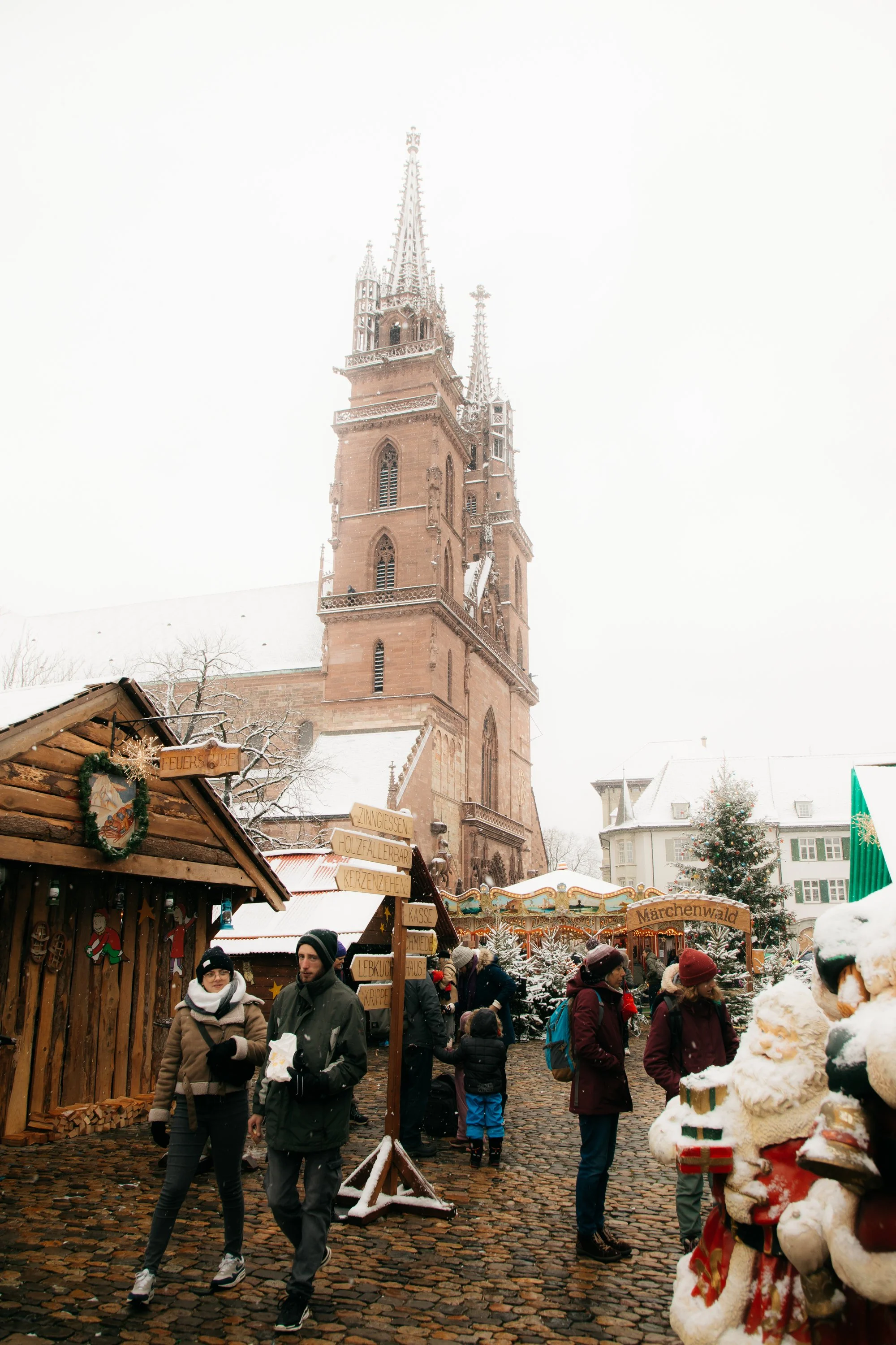Basel Switzerland Christmas Market at Münsterplatz