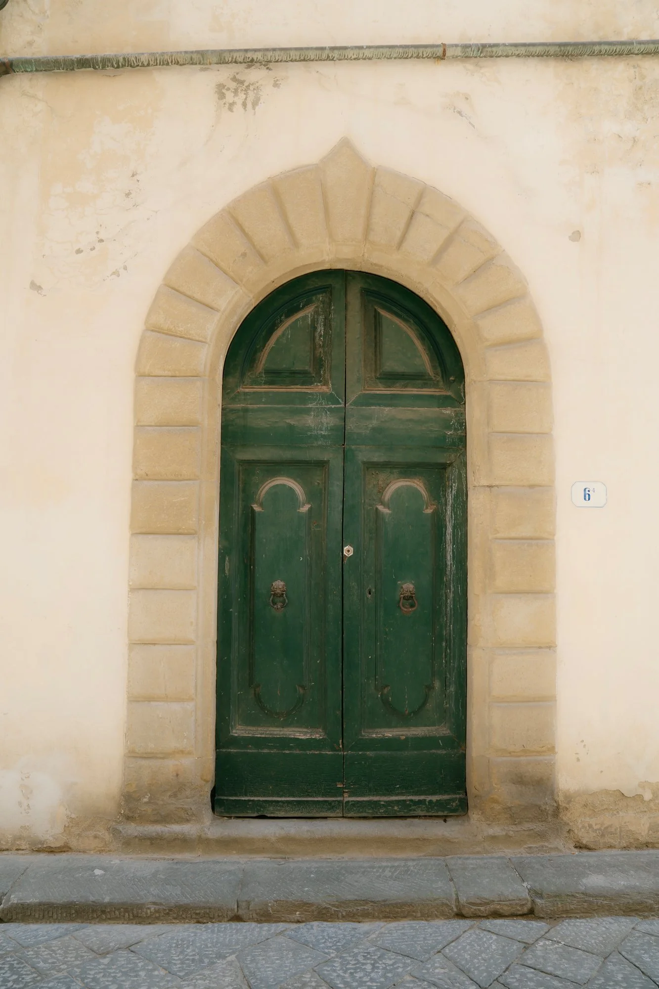 Green door in Florence Italy