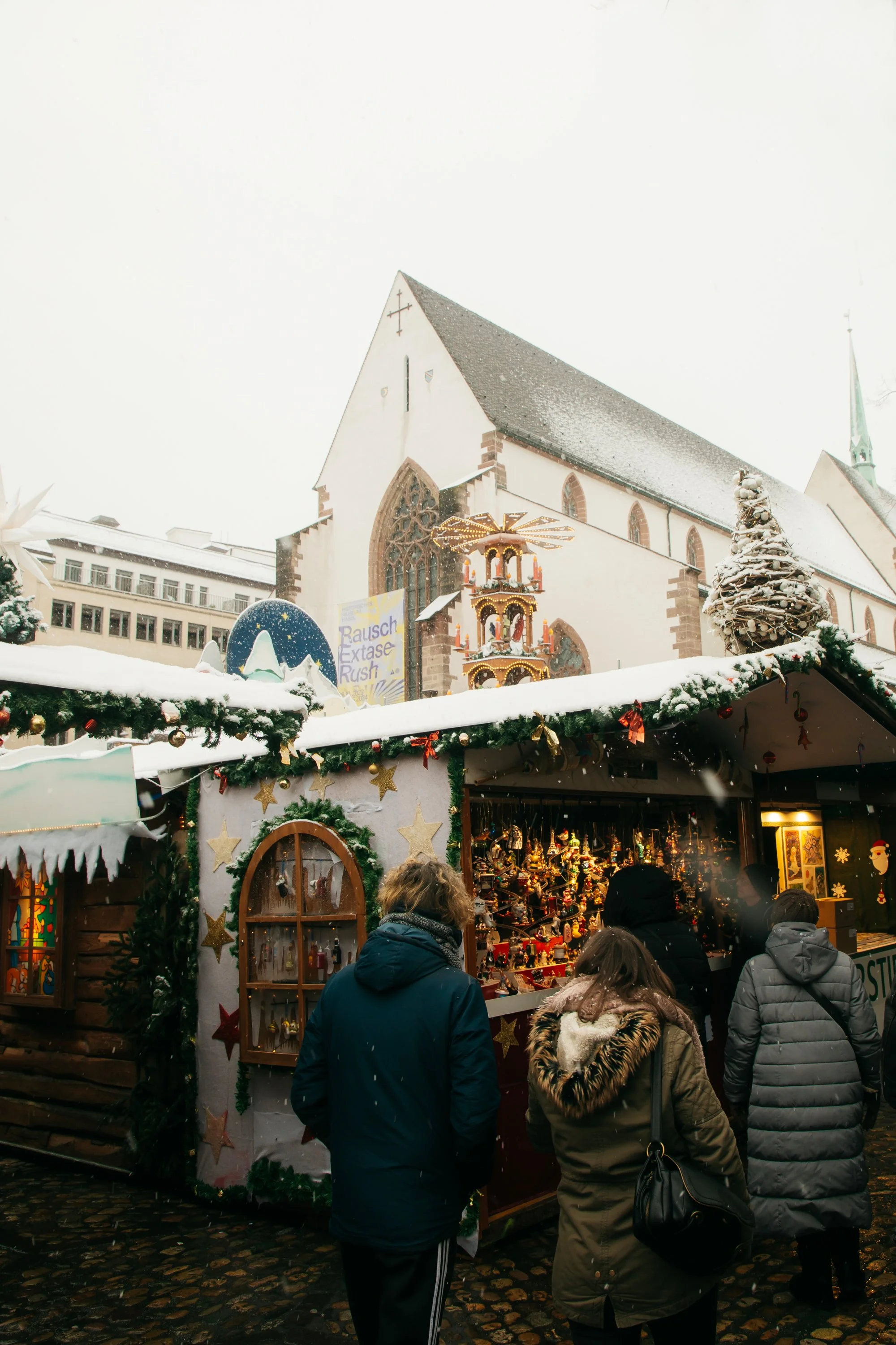 Basel Switzerland Christmas Market at Barfüsserplatz