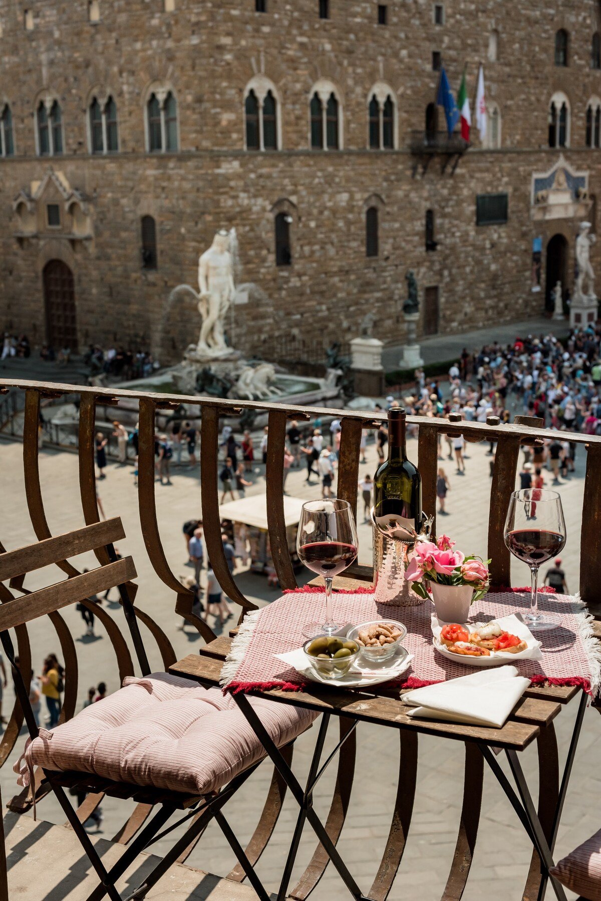 Piazza Signoria Terrace Florence Airbnb Rental