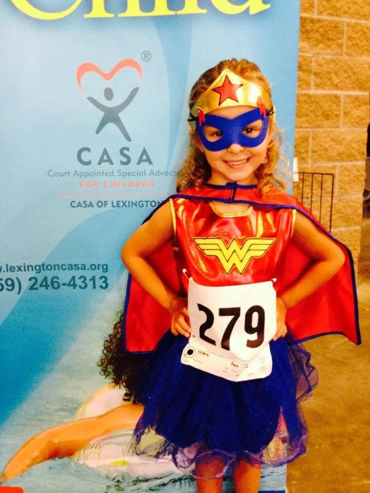 Ava dressed up as Wonder Woman during a previous Superhero Run