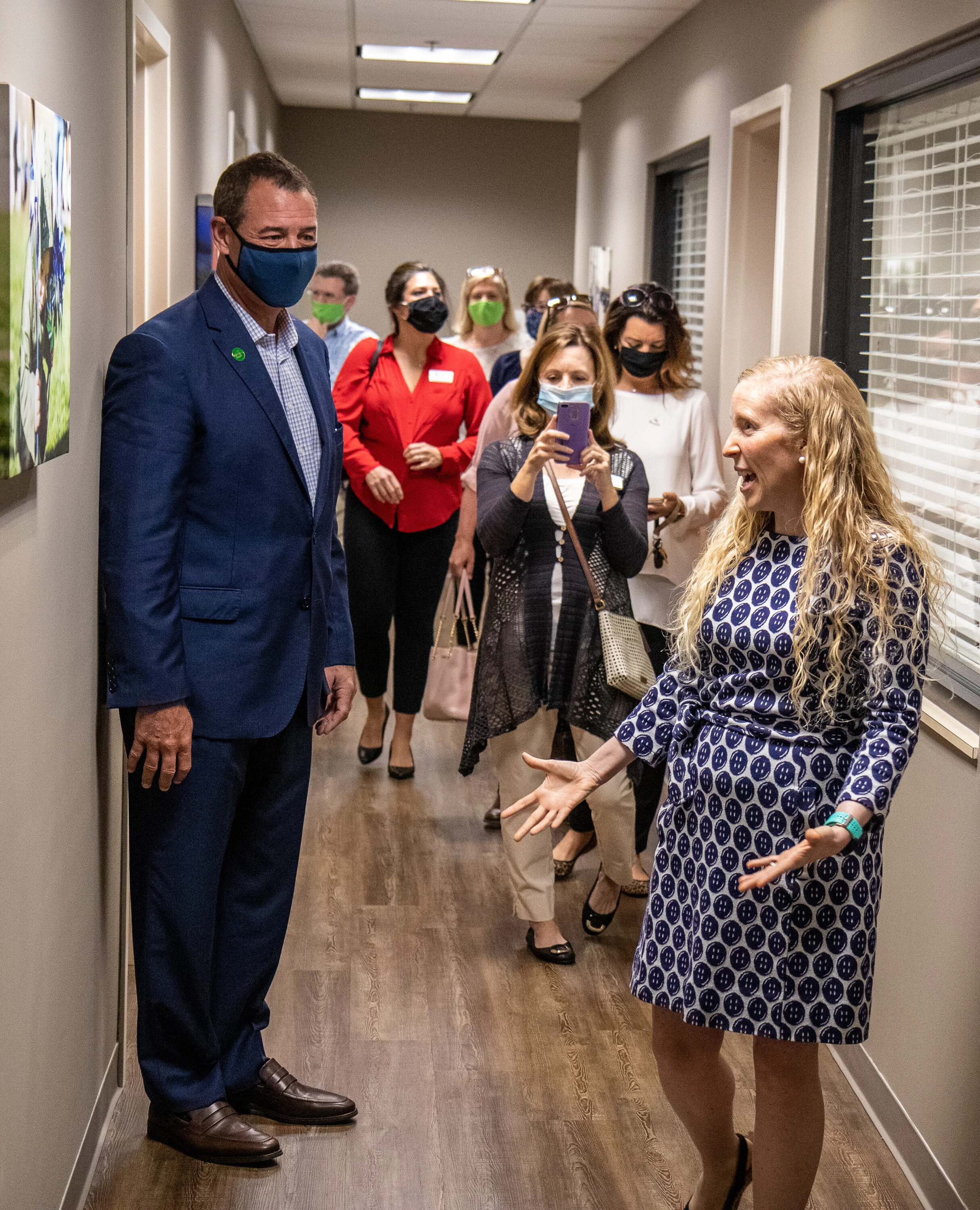 Jamison leads a tour of the CASA of Lexington office during a Facebook Live on Sept. 21.