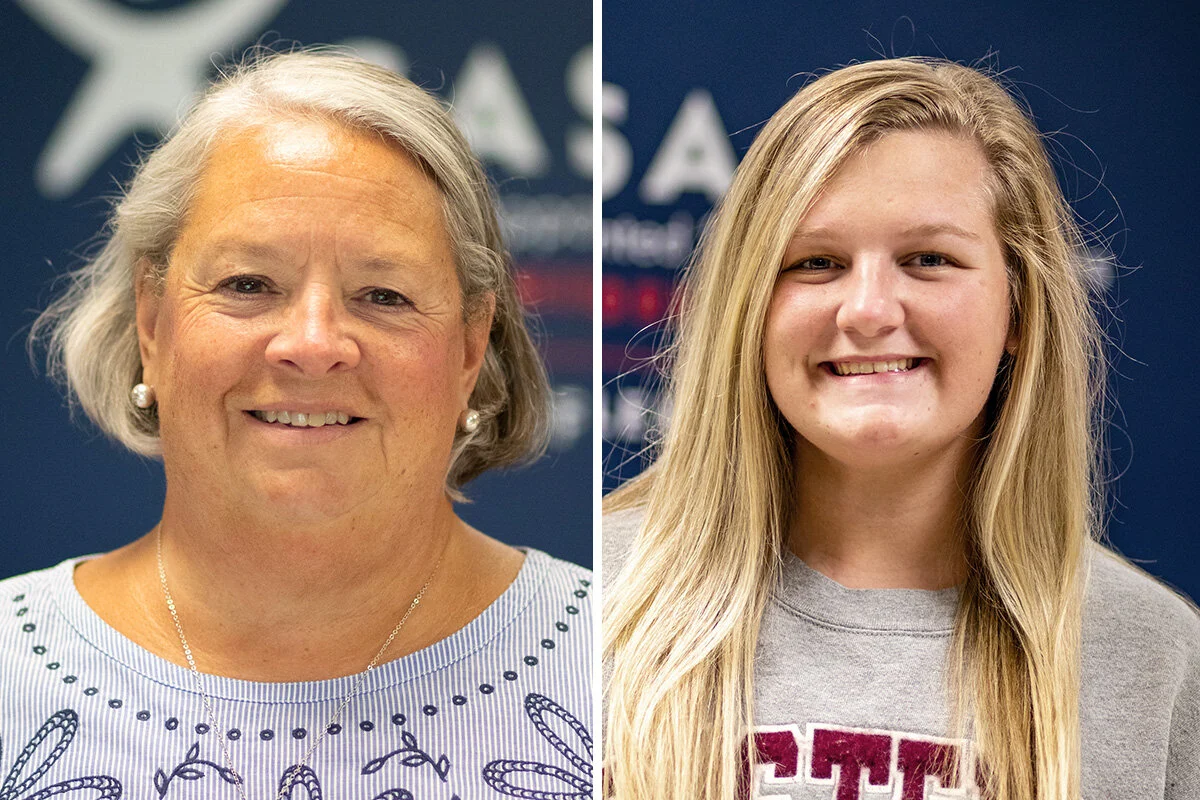 CASA Volunteers of the Month for September 2021, Donna Gess (left) and Alyssa Conley.