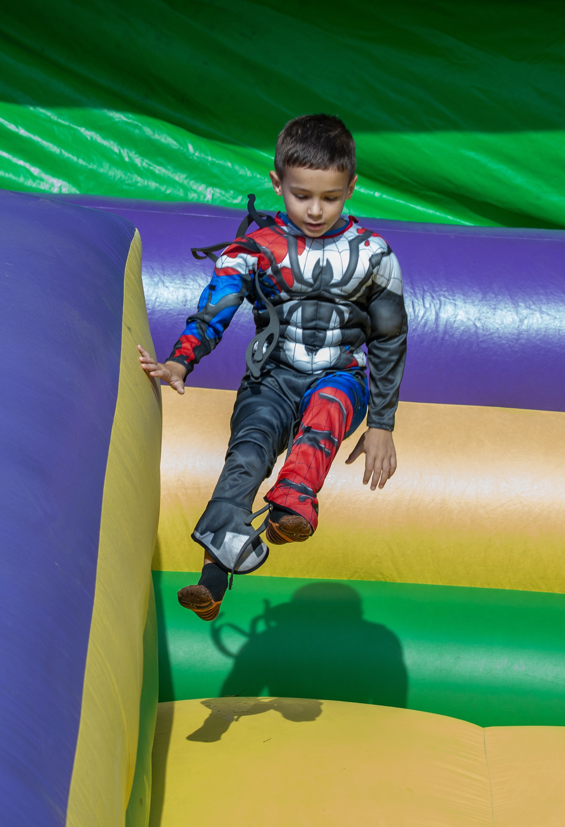 Spiderman Jumping on Inflatable Slide.jpg