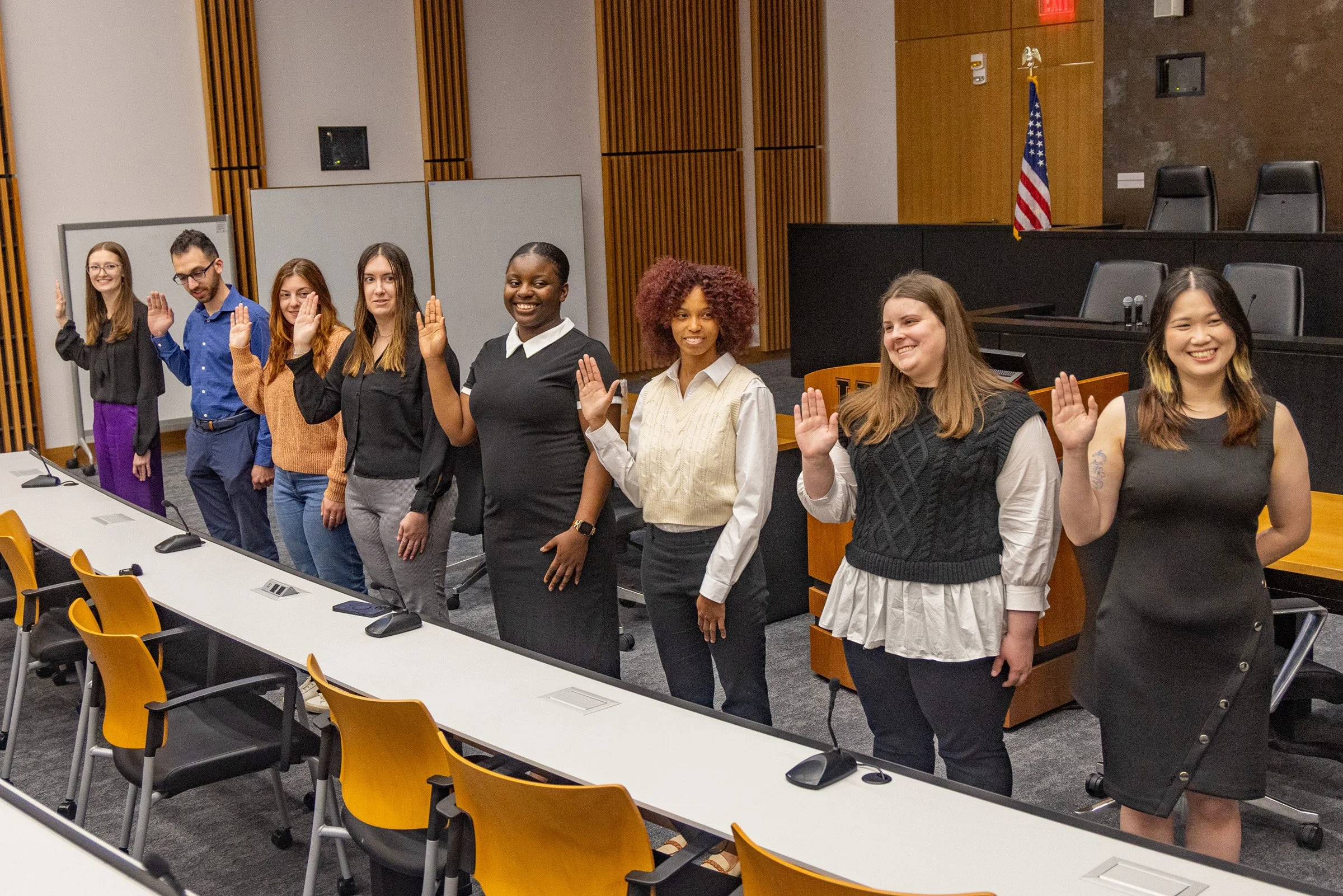 Eight UK law students are sworn in as CASA of Lexington’s newest volunteers in April.