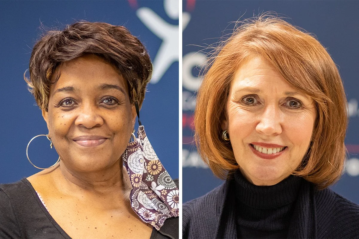 CASA volunteers Jackie Washburn, left, and Susan Isaacs are December’s Volunteers of the Month.