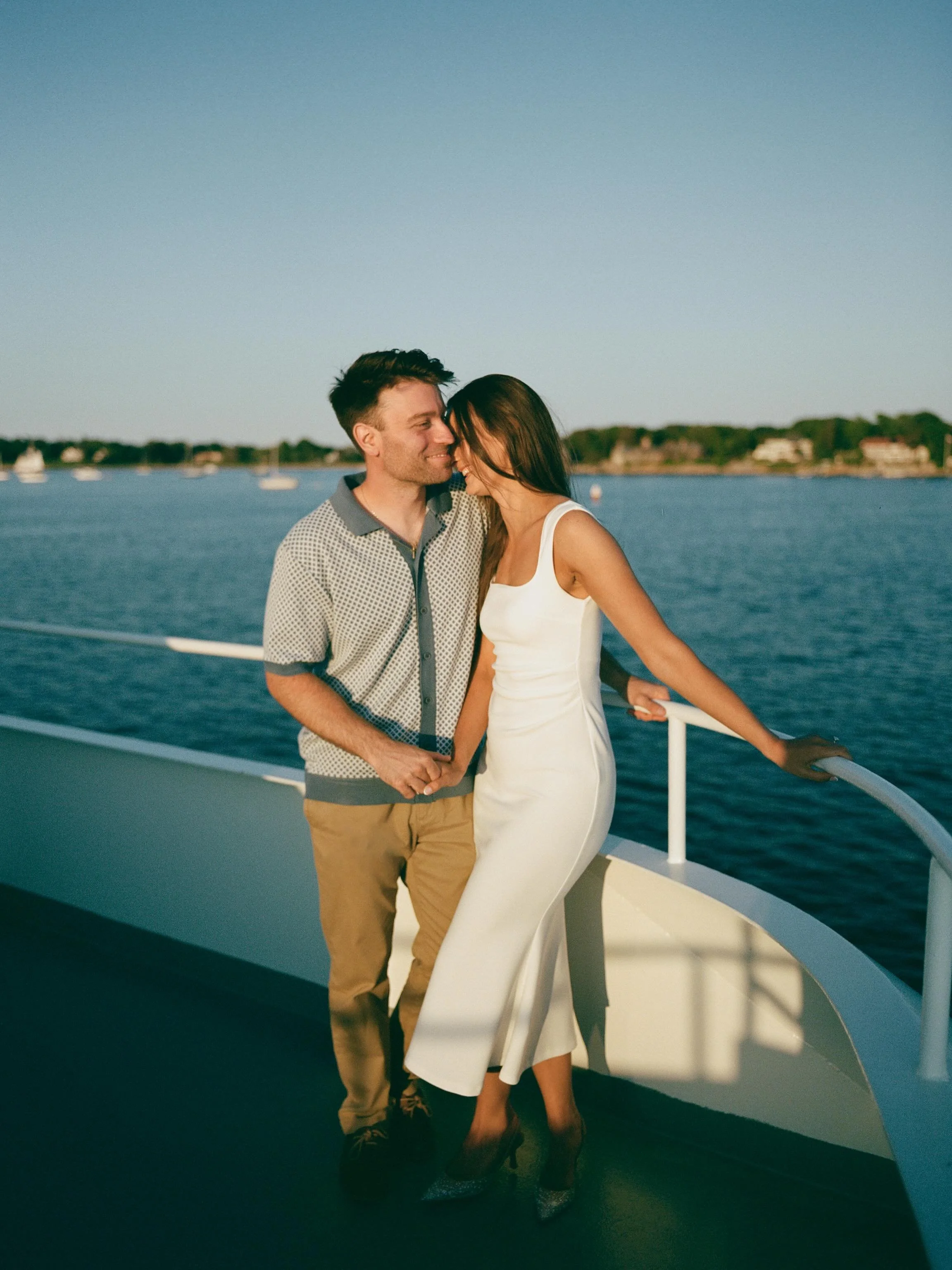 Last summer at Kiersten and Joey&rsquo;s welcome party on Gloucester Harbor✨
