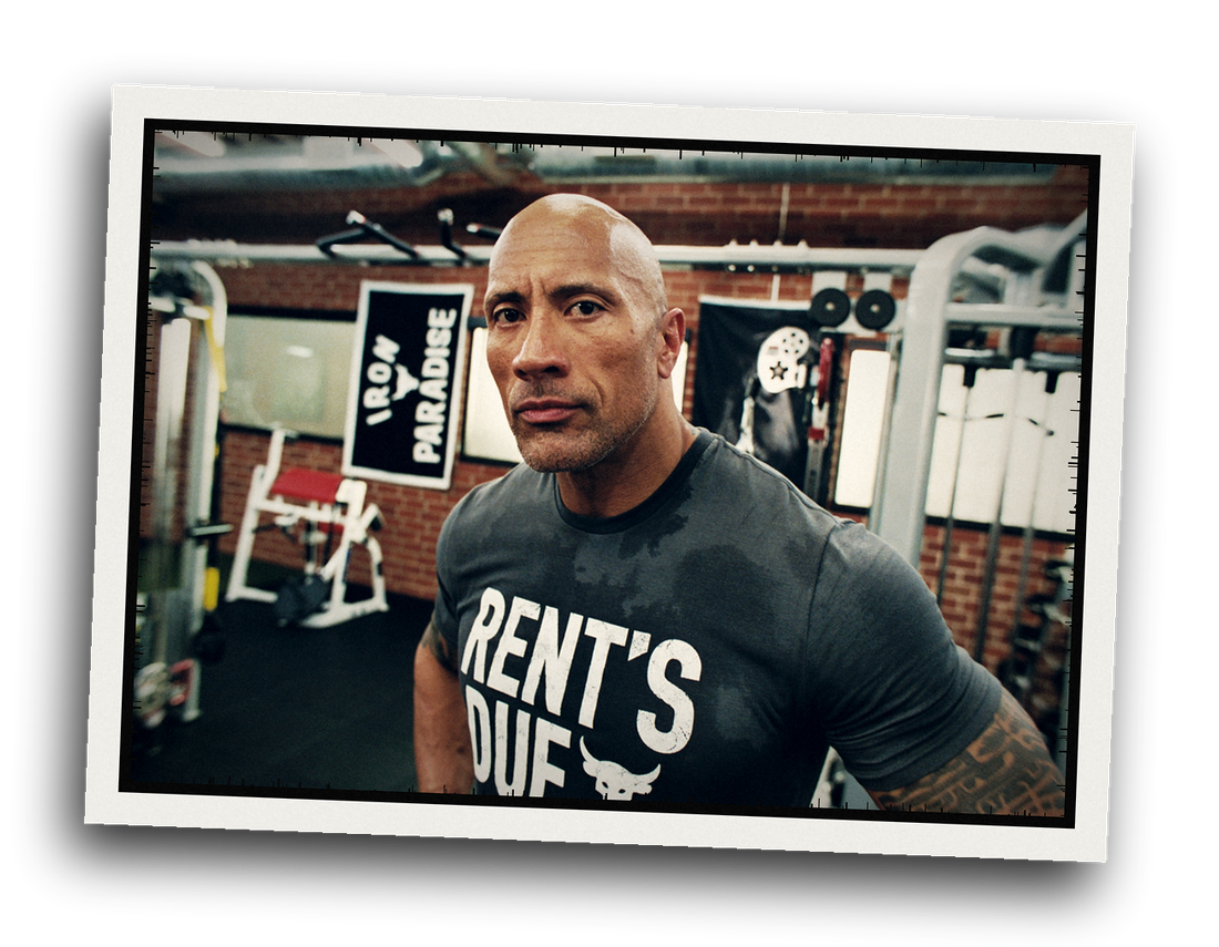 Dwayne Johnson in the Iron Paradise gym, Project Rock x Under Armour