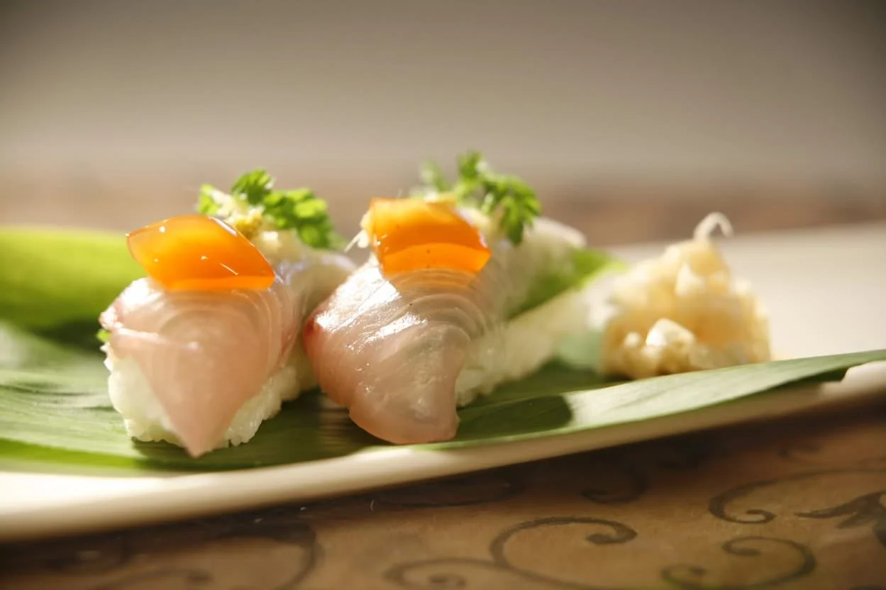 Kampachi sashimi.