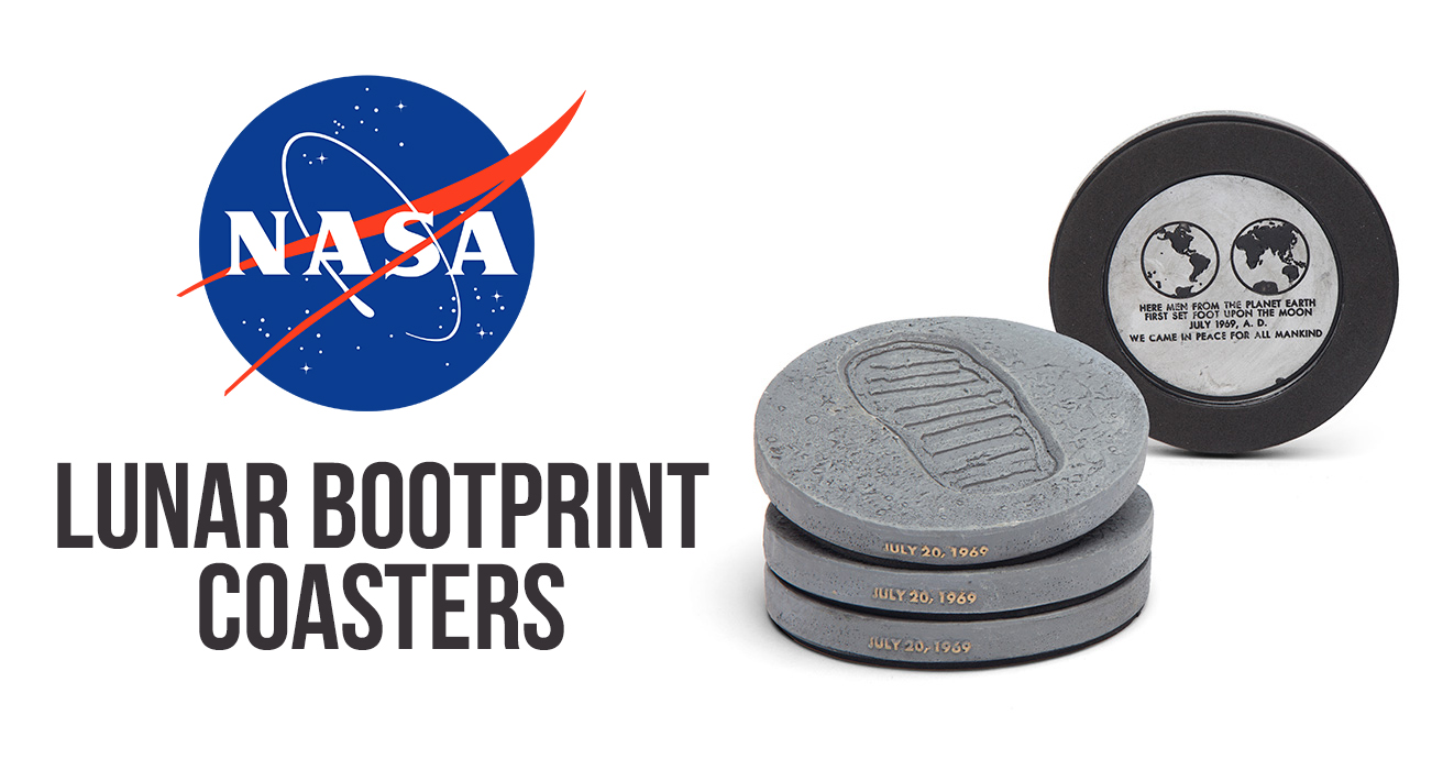 NASA Lunar Bootprint Coasters - $20