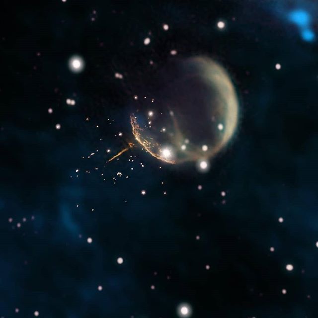 ✨CANNONBALL PULSAR🌑 Good thing there are no traffic cameras in space! Astronomers found a #pulsar hurtling through space at nearly 2.5 million miles an hour &mdash; so fast it could travel the distance between Earth and the Moon in just 6 minutes. ?