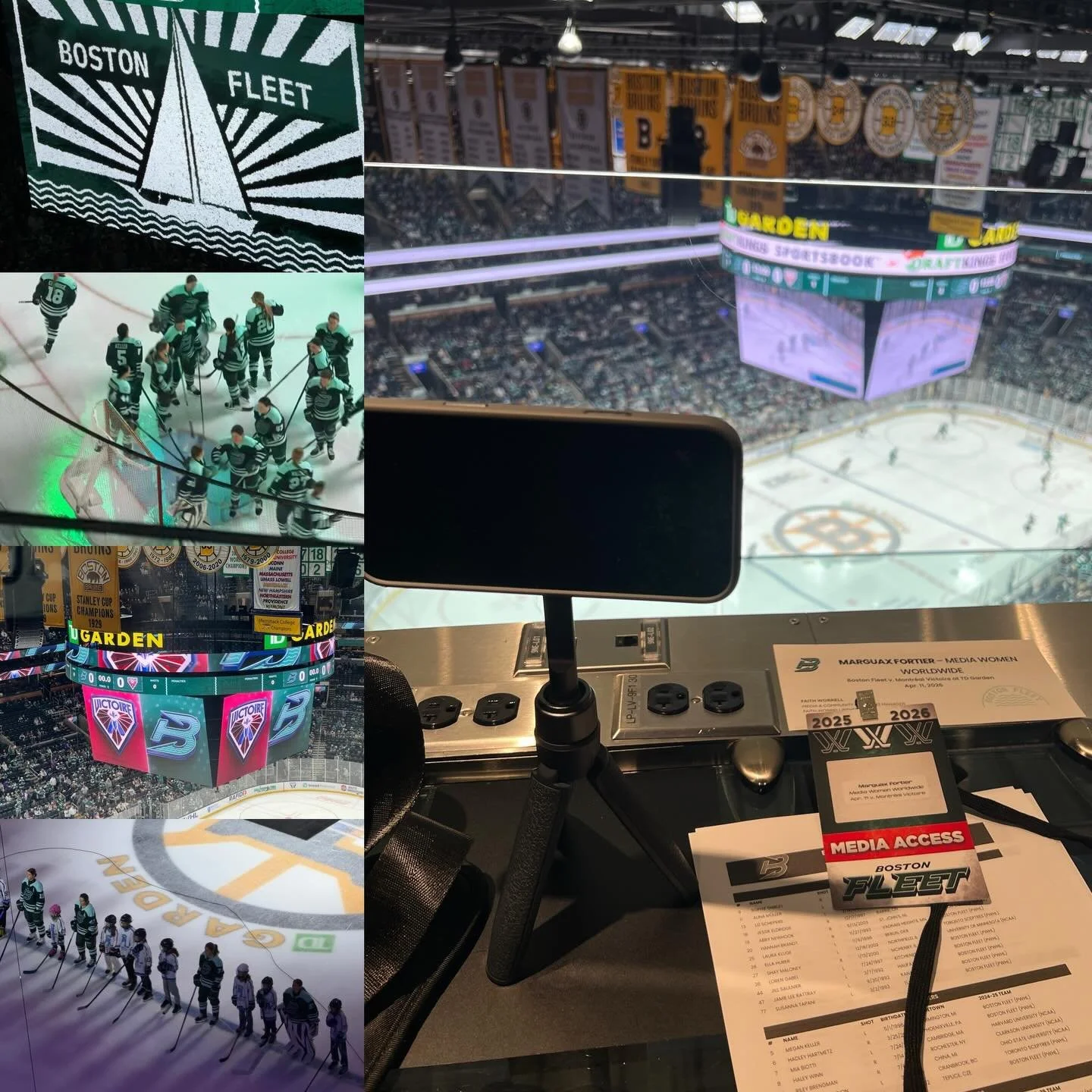 Tougher Together 🔱 

Tonight, the Boston Fleet sold out TD Garden to host the Montreal Victoire and Media Women Worldwide is here for the action! This is BIG! 🛳️