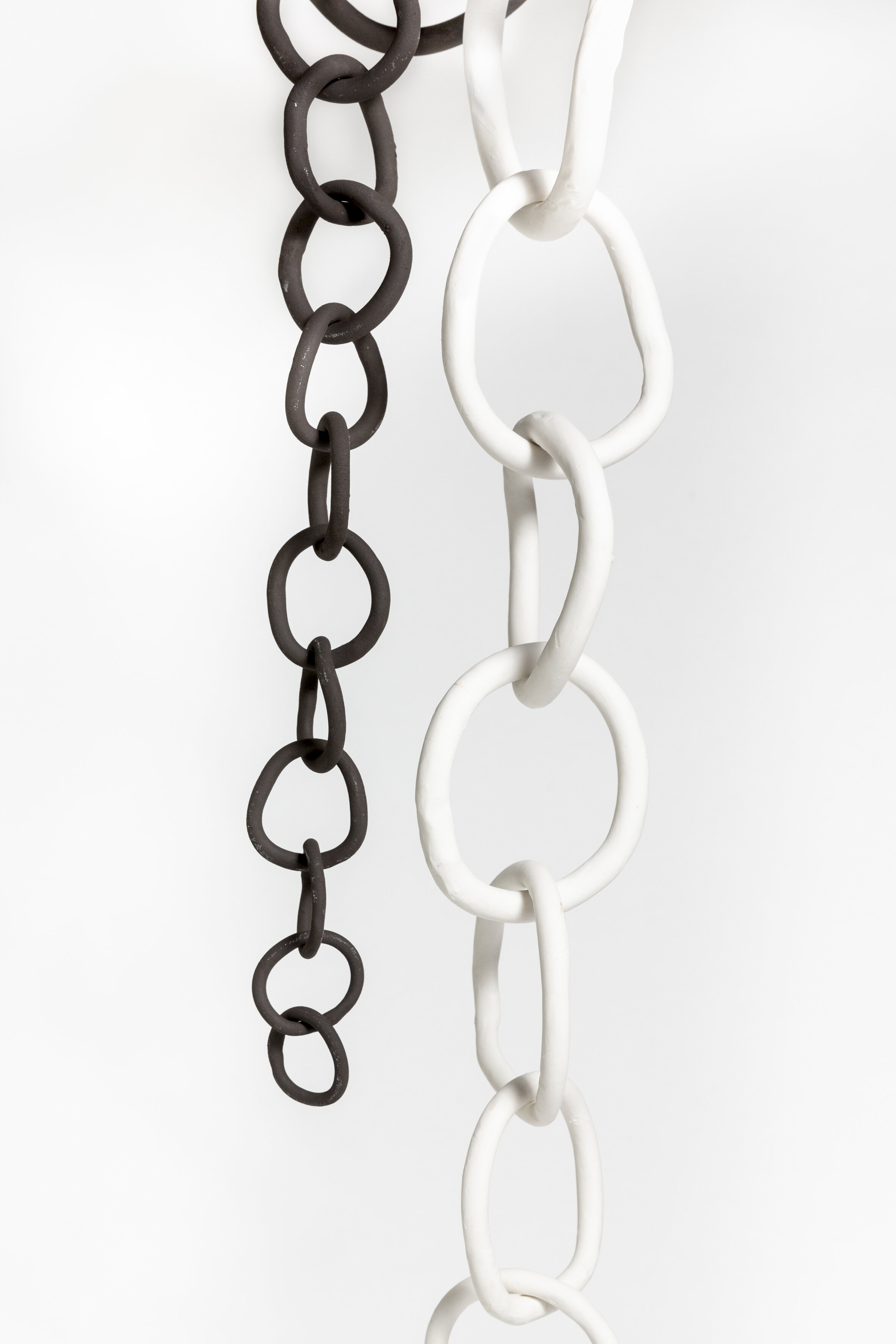   Sound Sculptures (Chains) , Stoneware Ceramic and Porcelain, Dimensions variable 