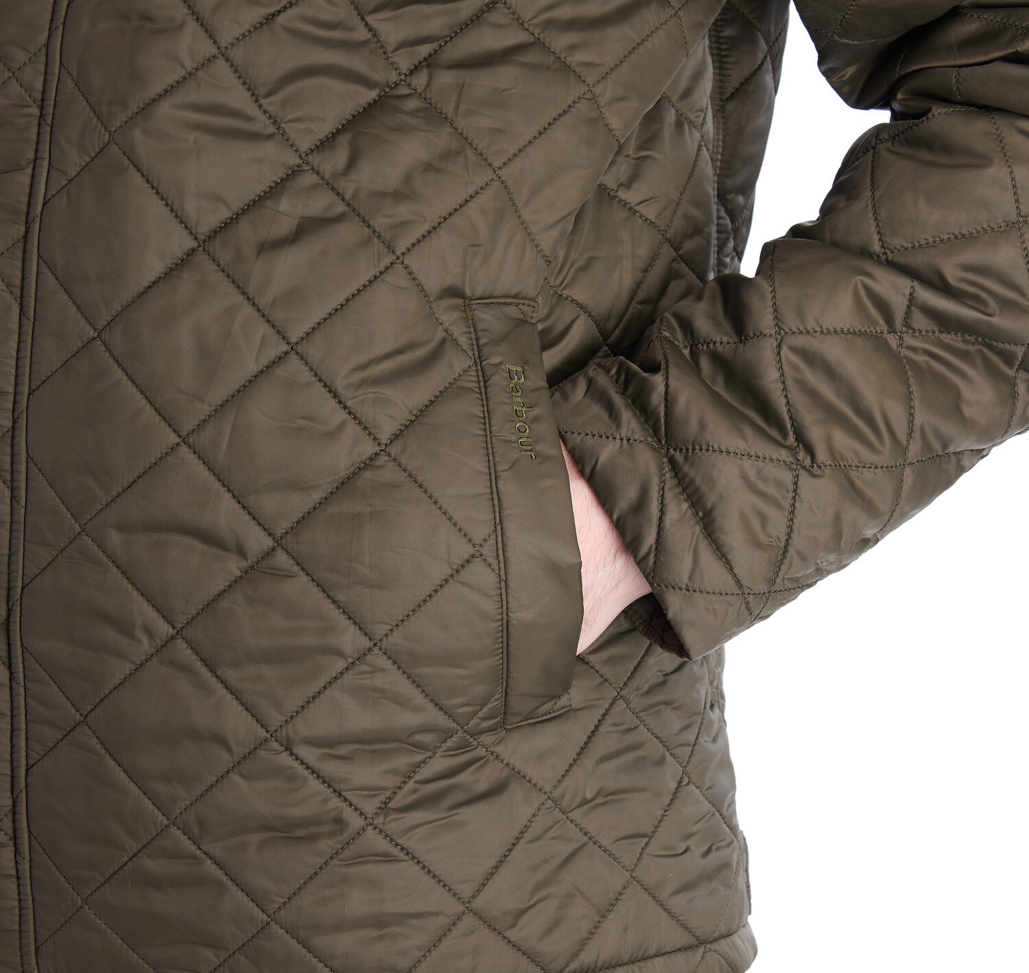Barbour Powell Quilt Jacket Olive | Griggs
