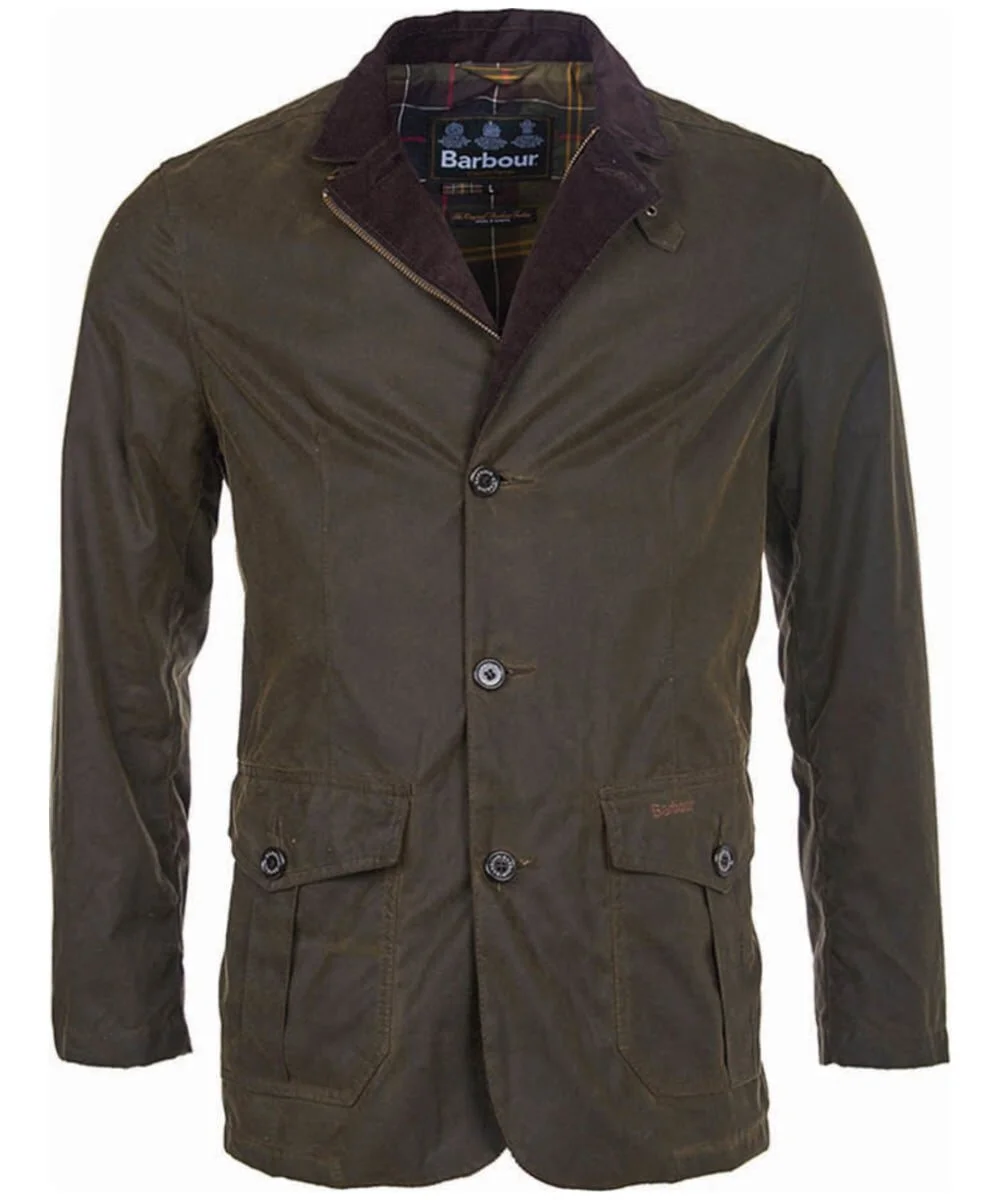 Barbour Lutz Wax Jacket Olive — Vaughan Davies