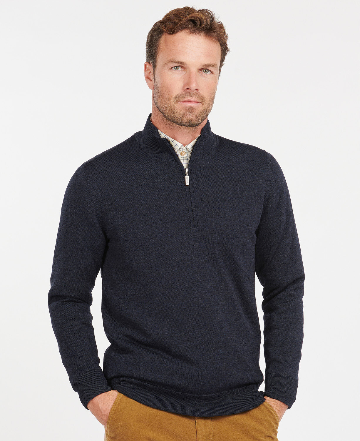 Barbour Horseford Crew Neck Sweater - Stone — Vaughan Davies