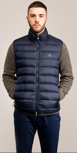GANT Men's Light Down Gilet - Evening 