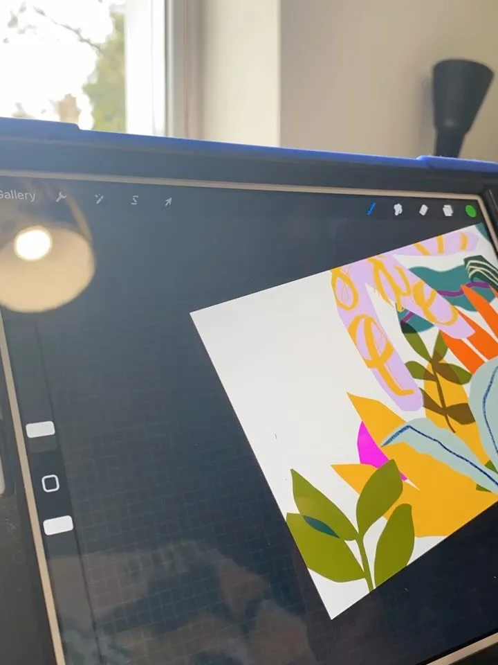 Today I am feeling super grateful for my work: it is such a pleasure transforming blank surfaces into immersive environments filled with life, energy &amp; calm all at once.
Whether it's a mural on a wall or a canvas or print in your home, my aim is 