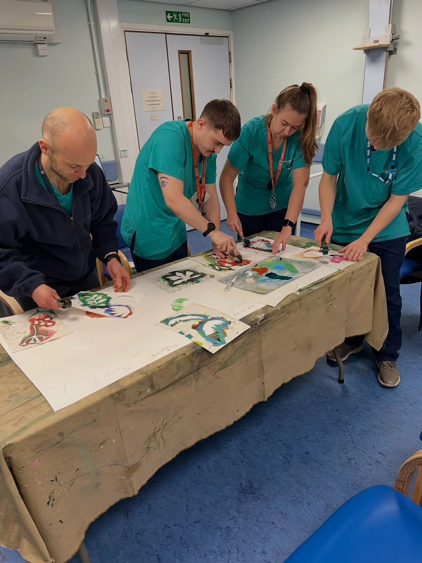 As part of my recent commission to create an 18m long artwork for a hospital corridor I ran a design consultation workshop with some of the brilliant staff who worked in the respiratory dept, outside of which the artwork would be placed. 
The corrido