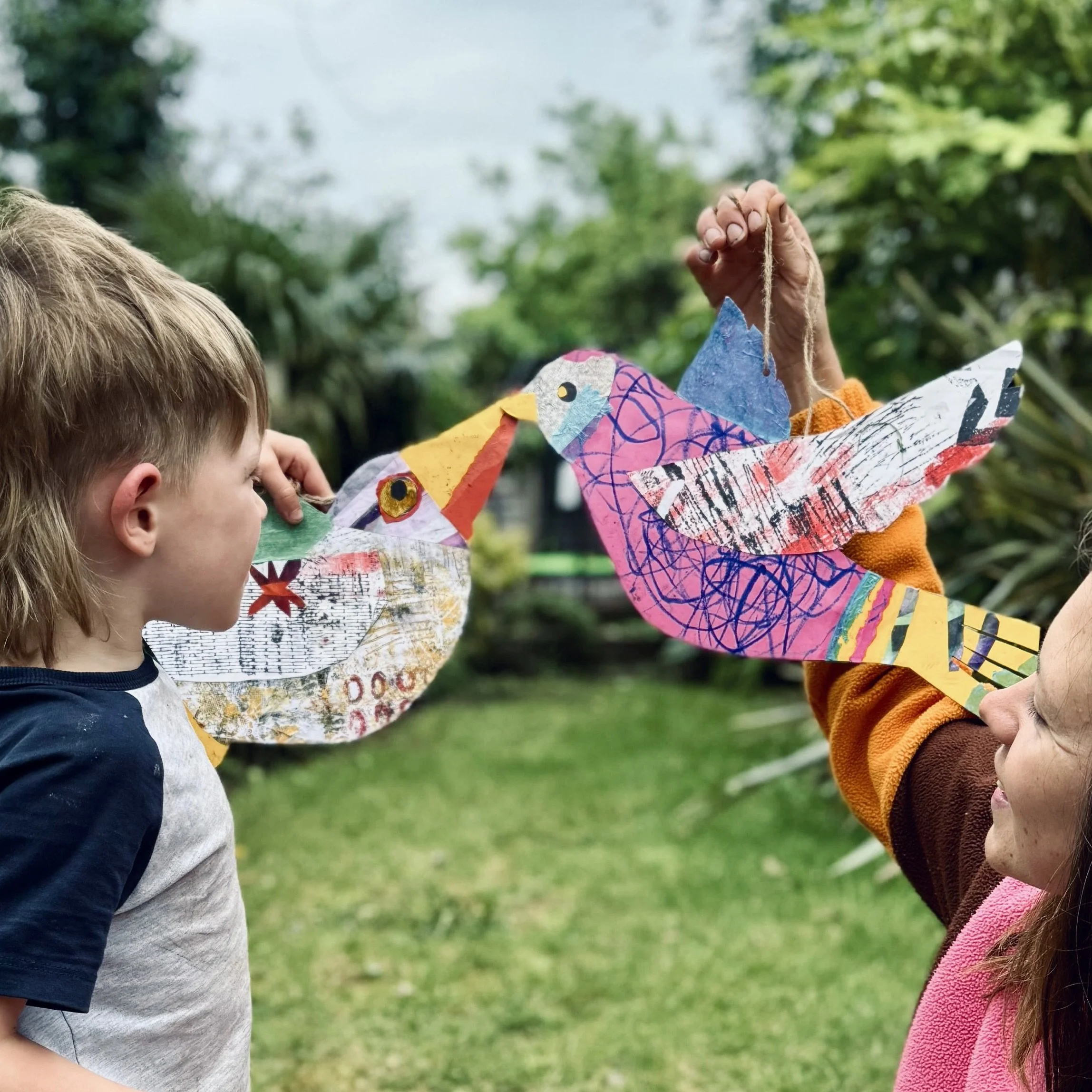 Family Print + Play: Flying Bird decoration