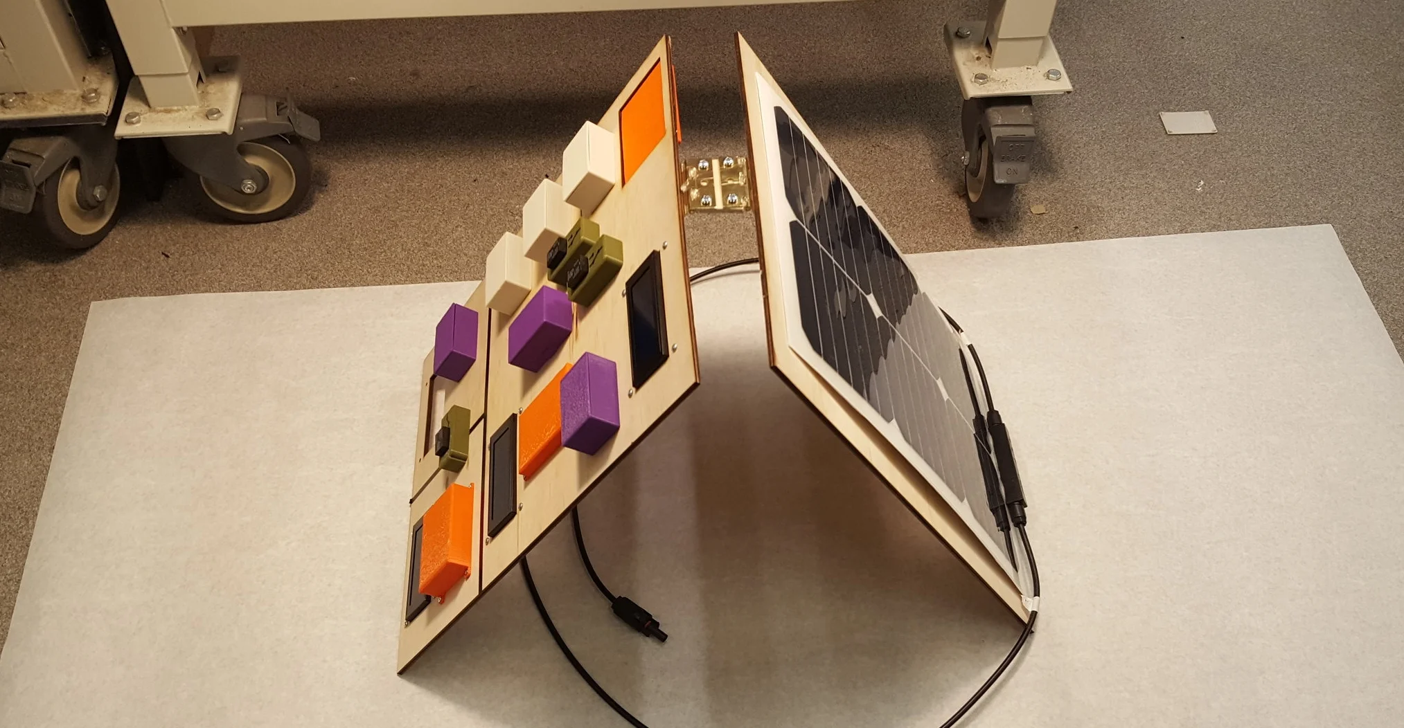Our benchtop sized testbed has all the functionalities of the ideal node in a community microgrid; open and modular. The board can represent scales of 1:100 through 1:10000 and can interconnect to form a microgrid setu[. We design it so that student…