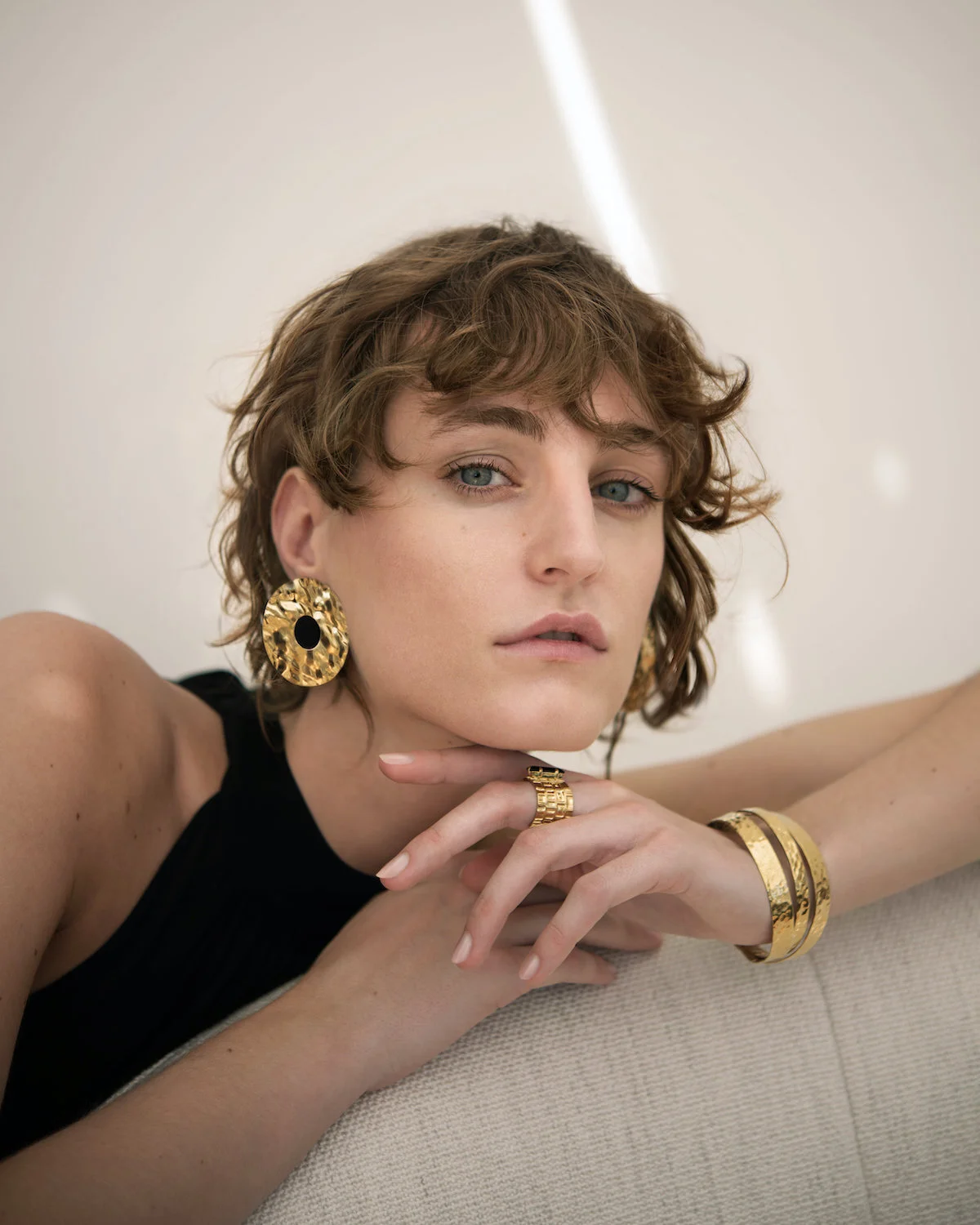 BOUCLESD'OREILLES CHIPS CABOCHON