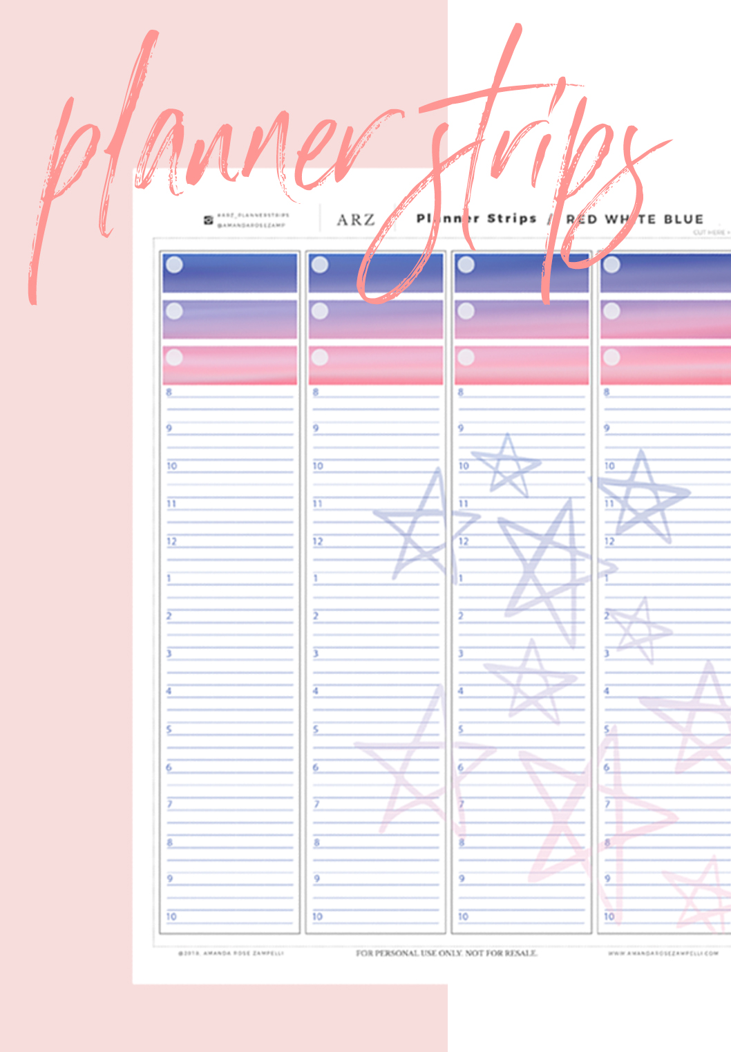Planner Strips for The Happy Planner™ | Amanda Zampelli