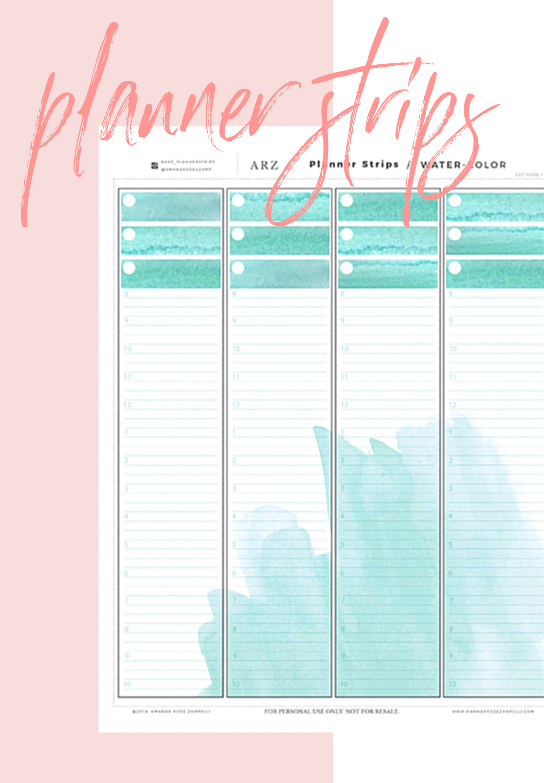 Planner Strips for The Happy Planner™ | Amanda Zampelli
