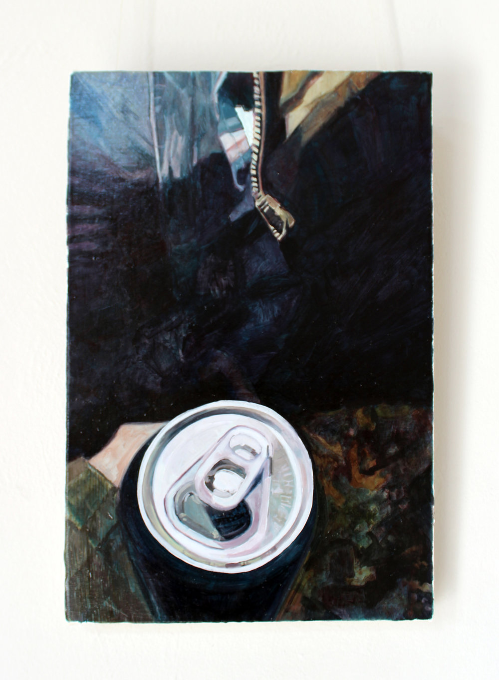 Back in Black (IPA in the winter), 2017, oil on canvas, 45 cm x 30 cm