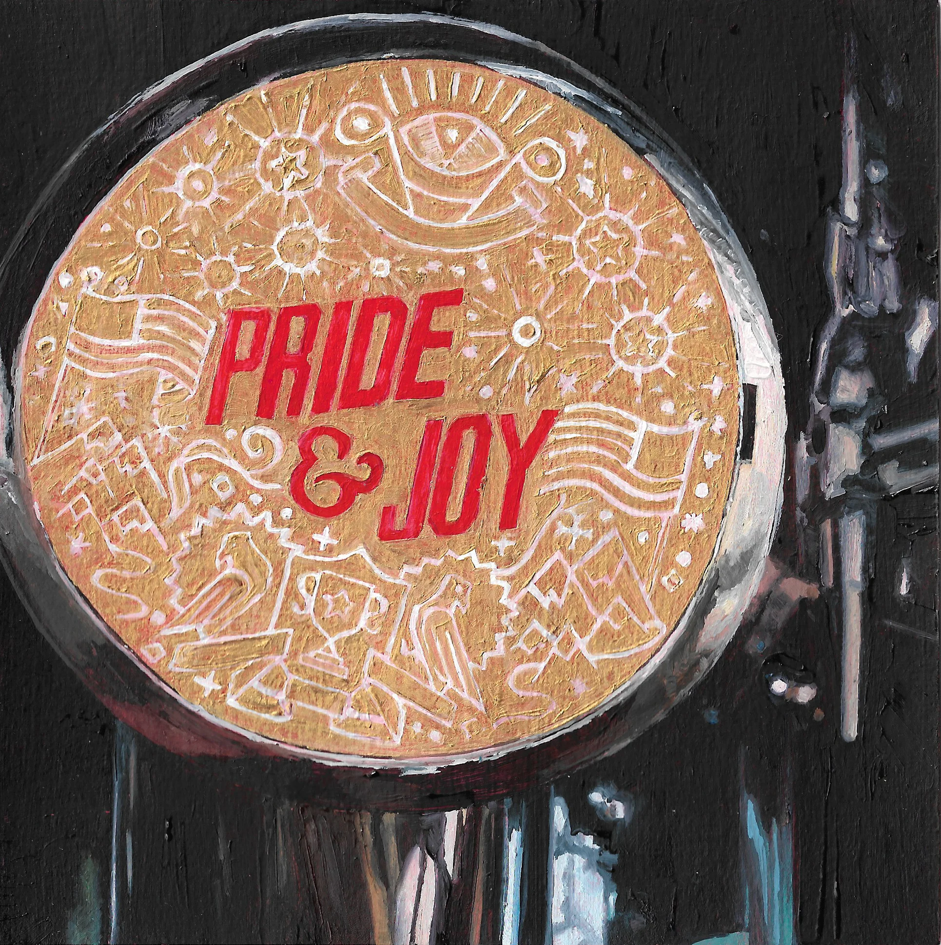 Pride & Joy, 2018, oil on paper, 17 cm x 17 cm
