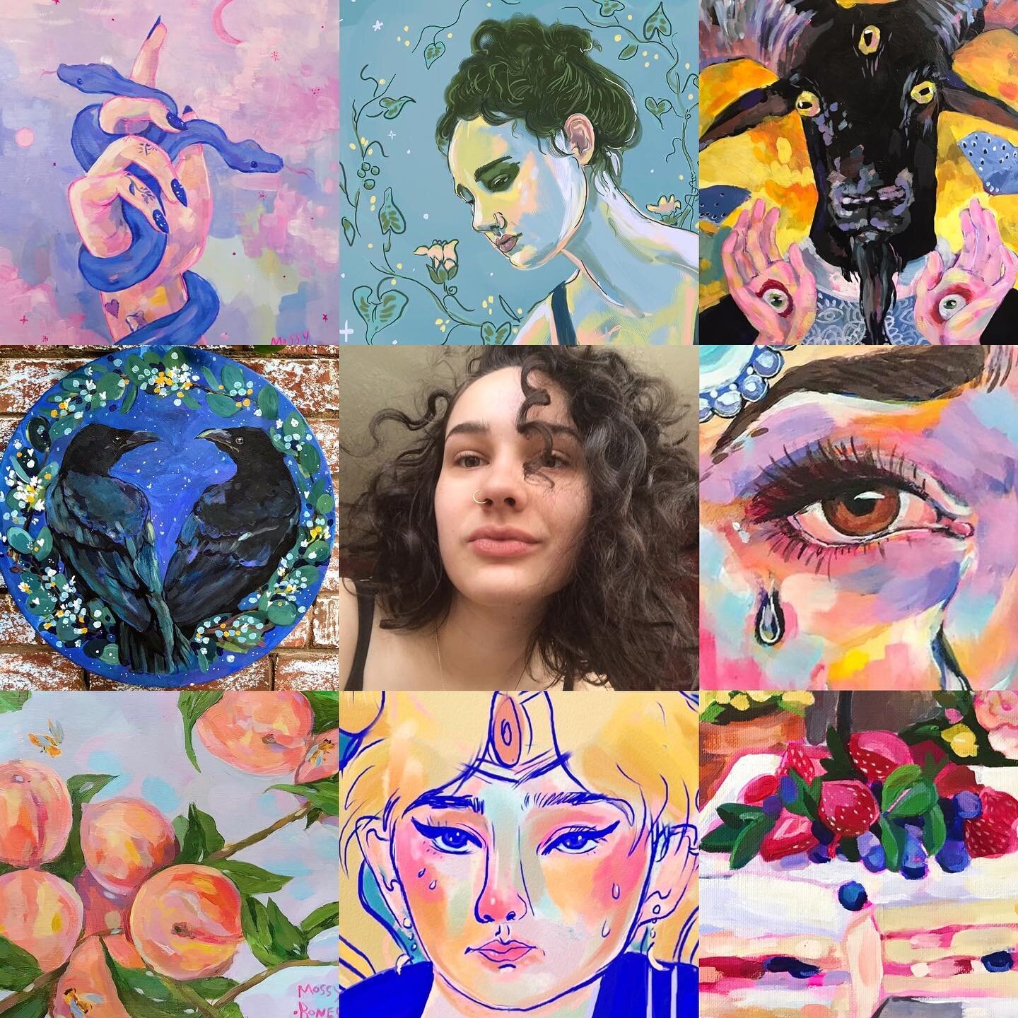it&rsquo;s #artvsartist2020 for me! i thought i did nothing this year but actually these paintings are nice i think!
.
.
.
.

#instaart #instaartist #acrylicpainting #painting #torontoartist #horrorart #popsurrealism #paintingdetail #portraitpainting