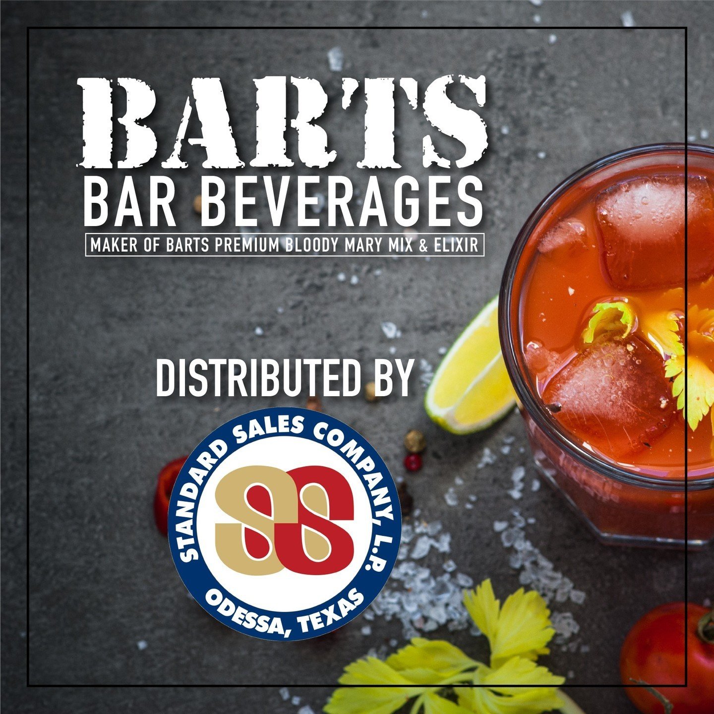 Thank you to our distributor, Standard Sales of Odessa! We are excited to grow our love of Bloody Mary's and other beverages. Cheers, y'all! #bartsbloodymary #betterbebarts #shopsmall #drinklocal #shoplocal #buylocal #shopsmallmidland #midlandtx #mid