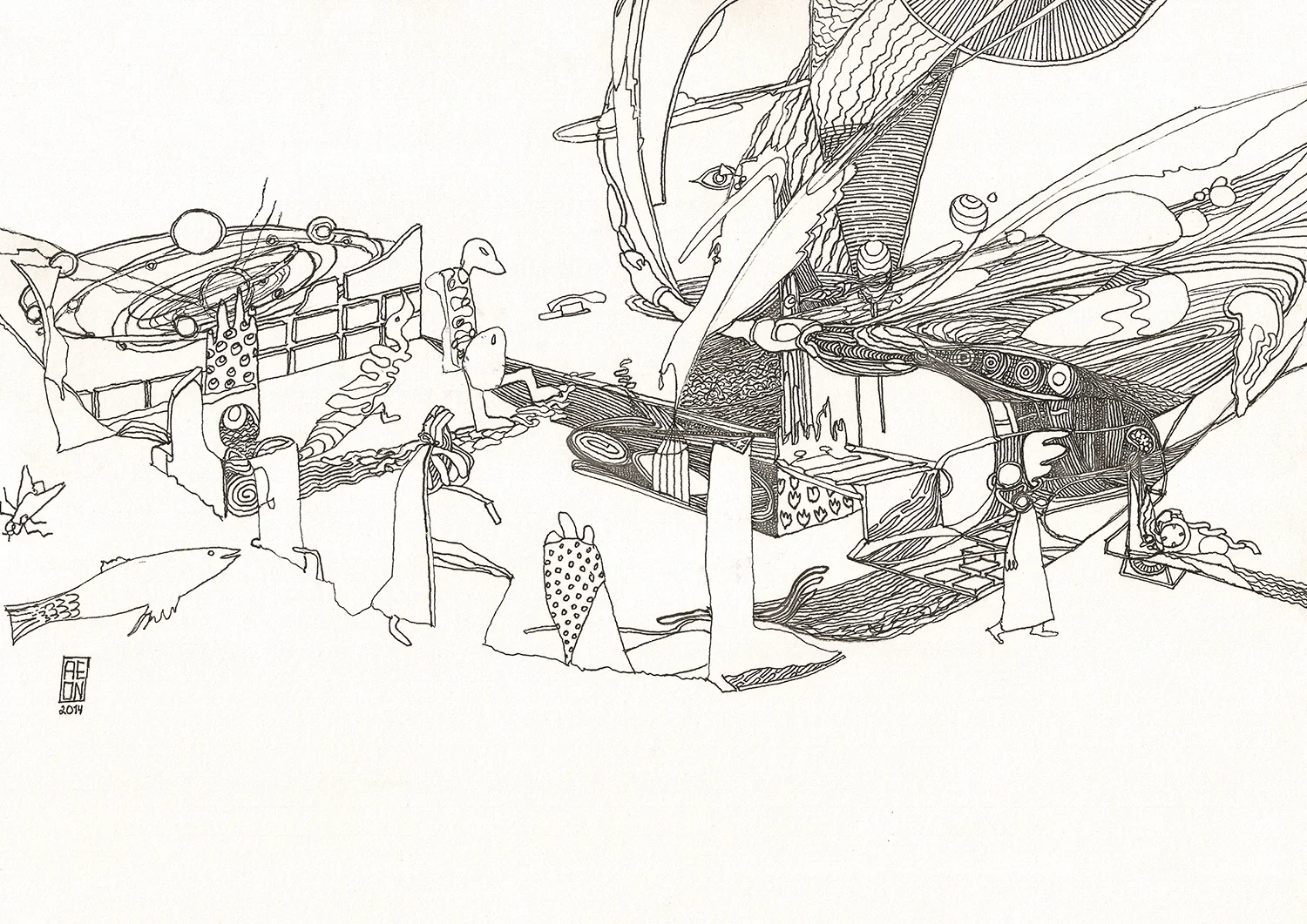 Last Supper
2014, Ink on paper —
29.7 × 21 cm / 11.7 × 8.27 in