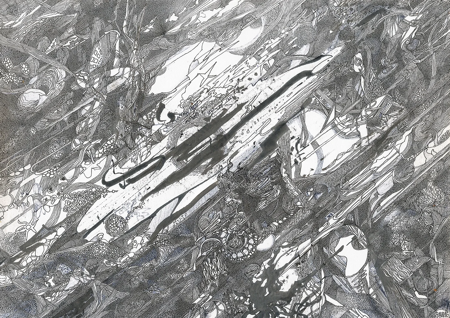 Zenith
2016, Ink and marker on paper —
29.7 × 21 cm / 11.7 × 8.27 in