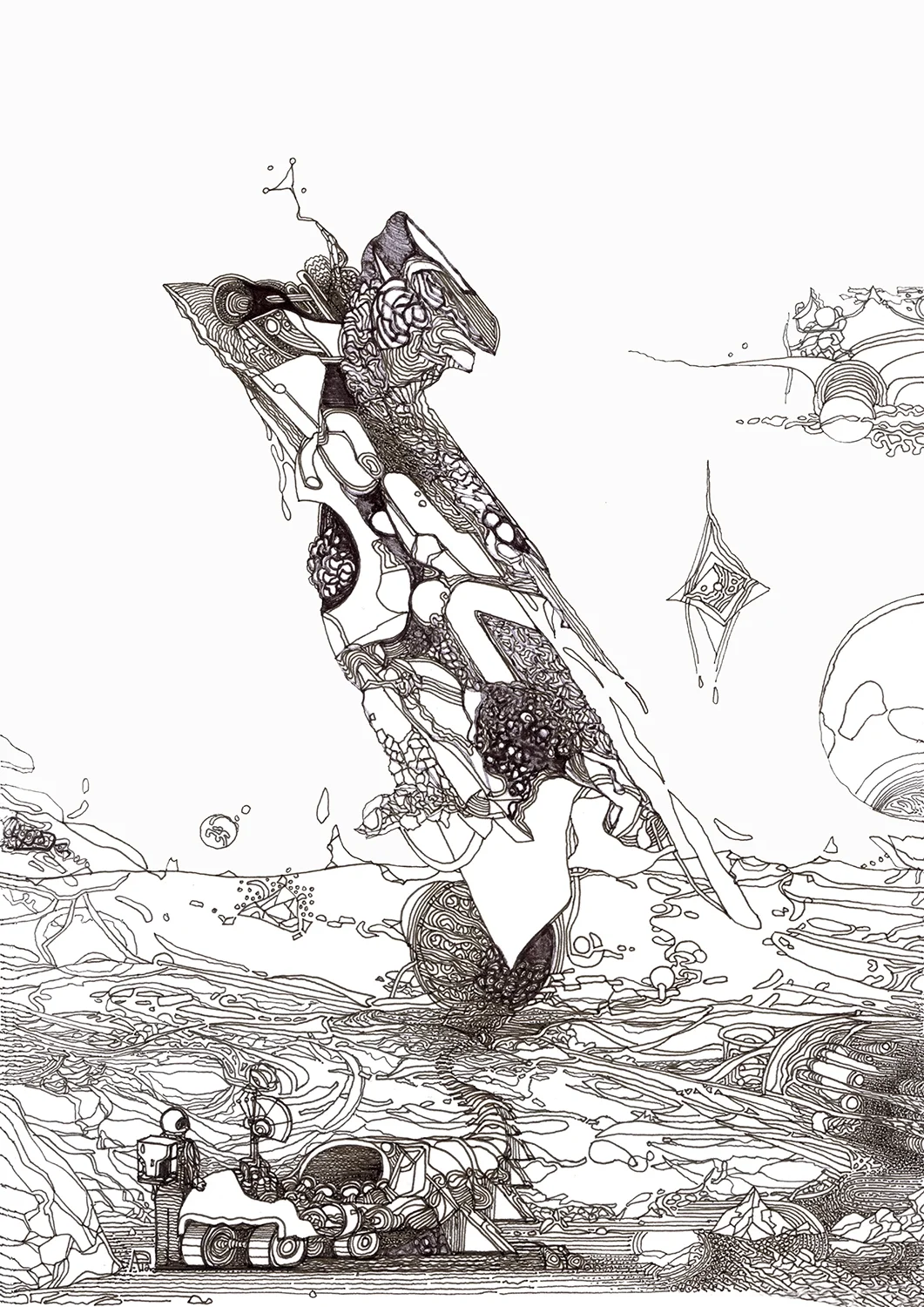Soaring Rock
2012, Ink and marker on paper —
21 x 29.7 cm / 8.27 x 11.7 in