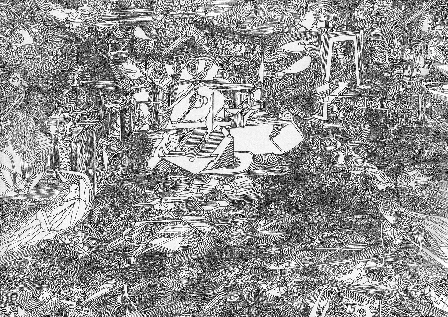 Nest
2015, Ink and marker on paper —
29.7 × 21 cm / 11.7 × 8.27 in