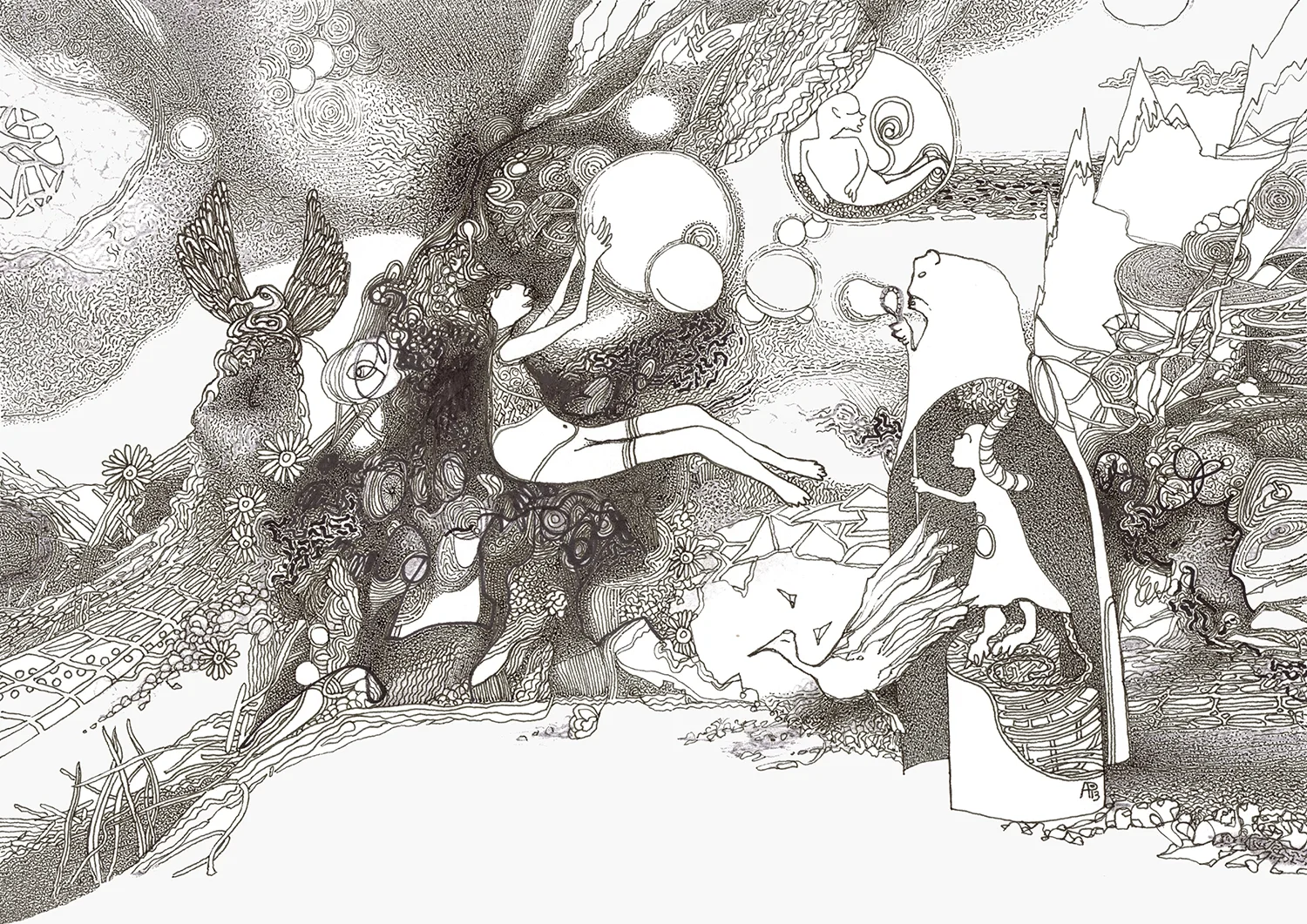 In-Between Worlds
2013, Ink and marker on paper —
29.7 × 21 cm / 11.7 × 8.27 in