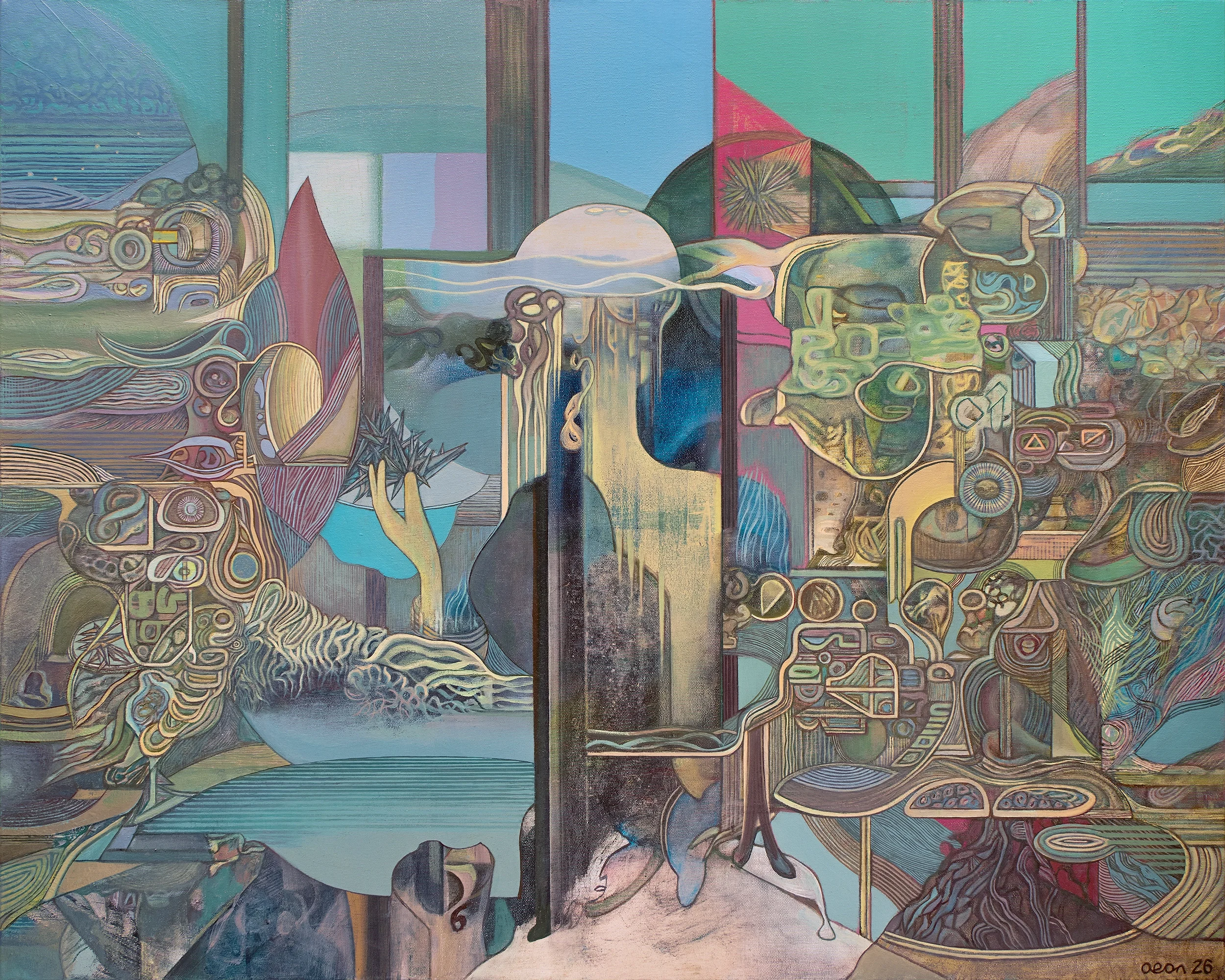 Hunter of Worlds
2026, Oil on canvas,
mounted on a wooden stretcher frame —
100 × 80 cm / 39.4 × 31.5 in