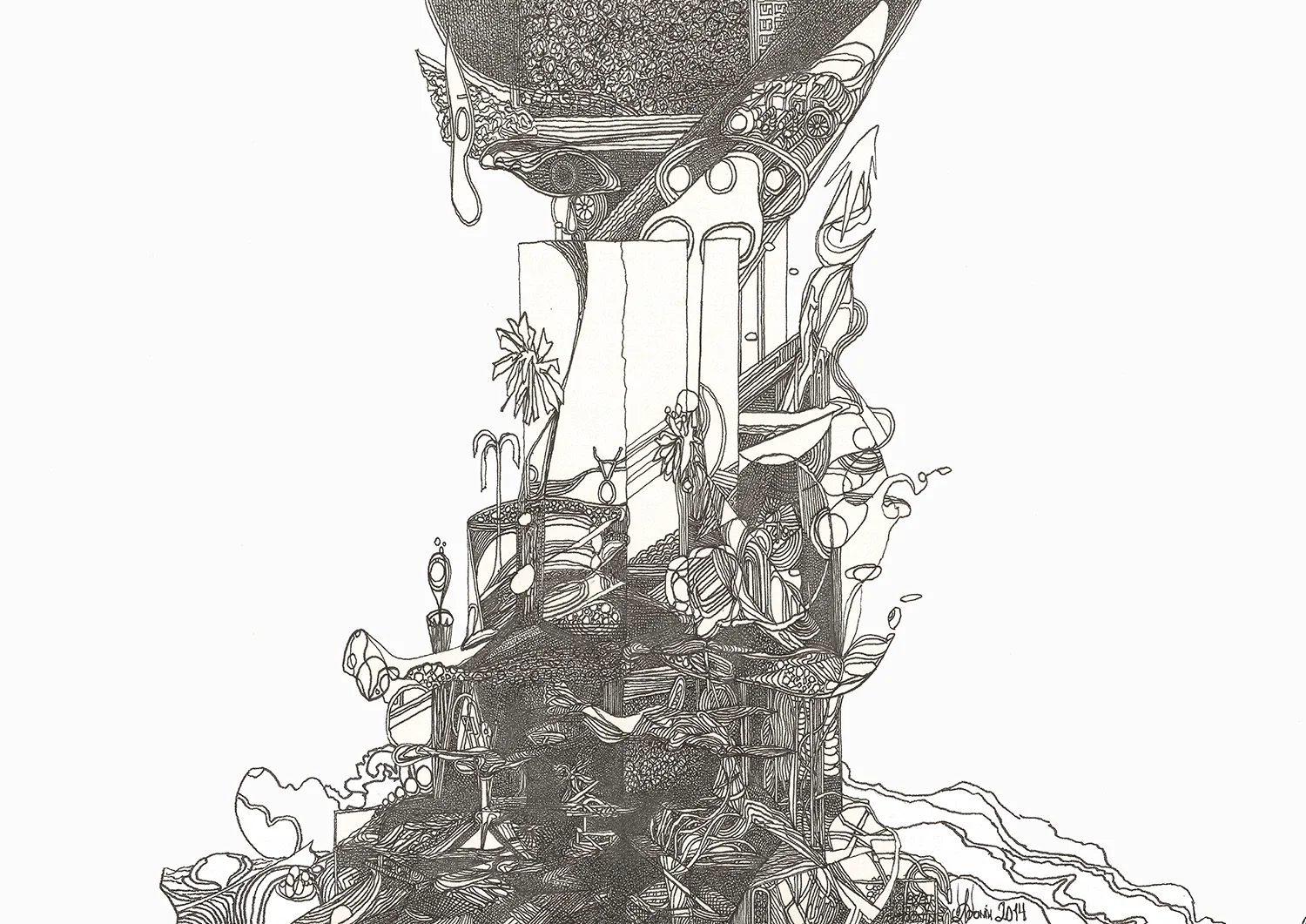 Openwork Obsession
2014, Ink and marker on paper —
29.7 × 21 cm / 11.7 × 8.27 in