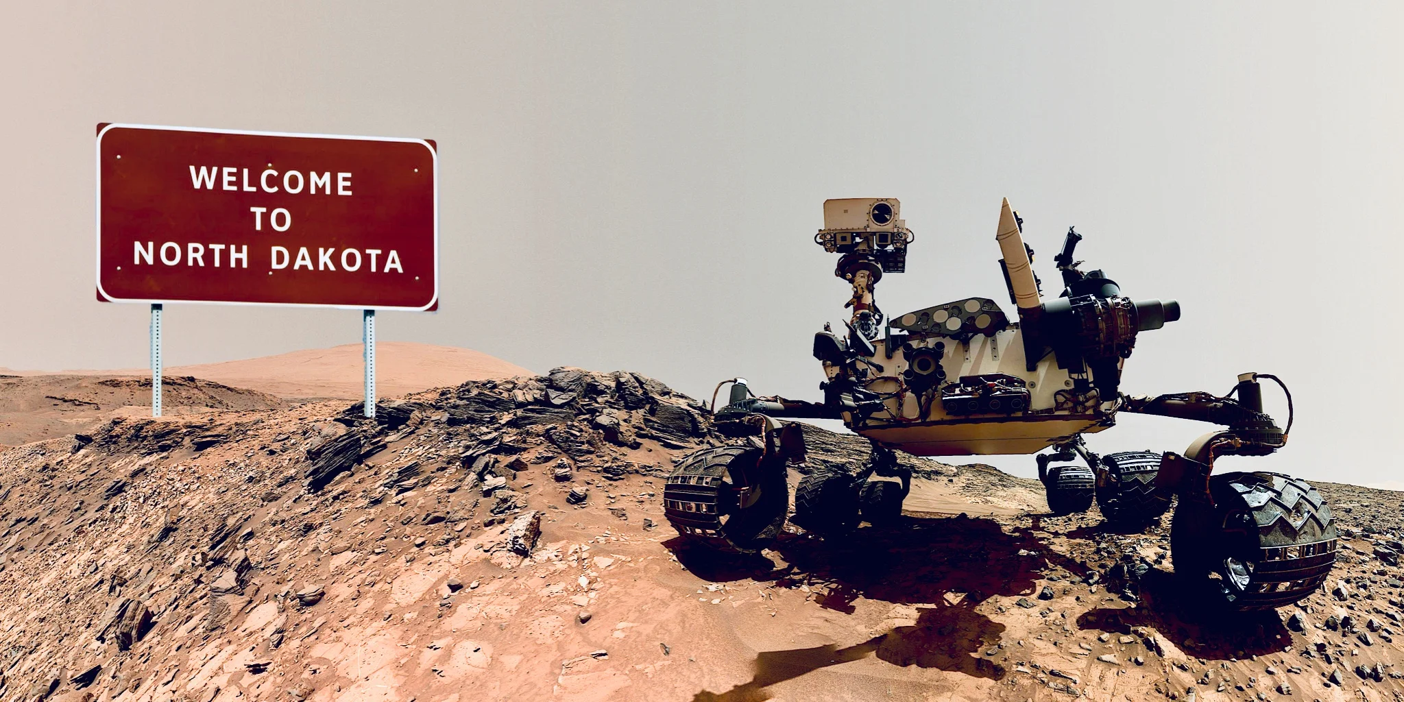 A new rover that was sent to visit the desolate state