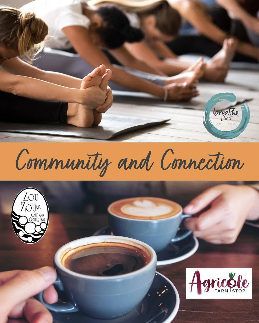 Midweek reset ☕️

Join us ✨Wednesday✨for Ashtanga, Slowflow, or Pilates &mdash; then treat yourself to your favorite hot drink at one of our wonderful neighborhood shops @zouzouscafe  or @agricolefarmstop .
Take yourself out or meet up with a friend.