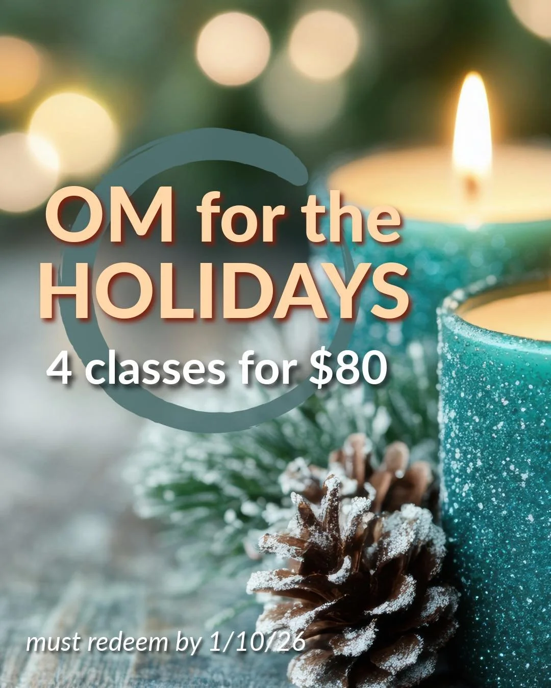 🌲Om for the Holidays🌲 

When the house is full and life gets busy, step into the studio for a moment of calm and connection. Bring yourself and your people to the mat! Whether you&rsquo;re reconnecting with college kids, welcoming family in town, o