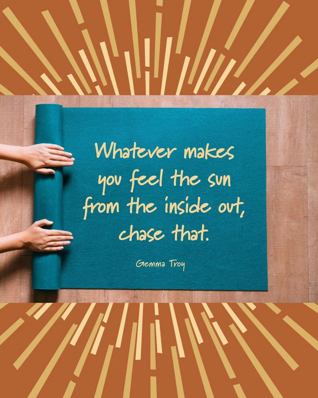 "Whatever makes you feel the sun from the inside out, chase that." - Gemma Troy ☀️

A reminder that the warmth we&rsquo;re looking for isn&rsquo;t always outside. Sometimes we create it ourselves. Late winter can be a tough stretch, but we 